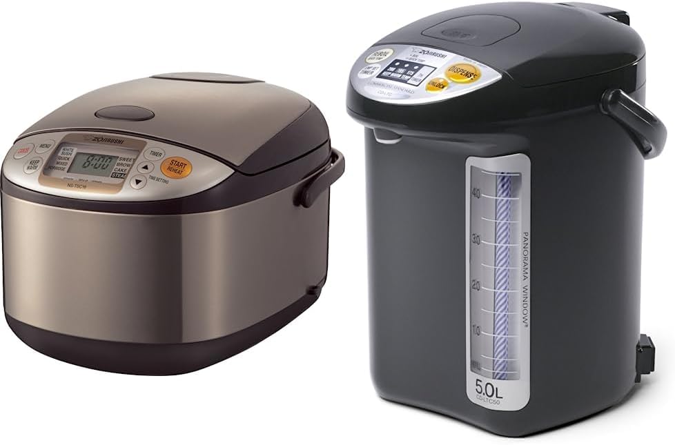 Zojirushi NS-TSC10 5-1/2-Cup (Uncooked) Micom Rice Cooker and Warmer, 1.0-Liter