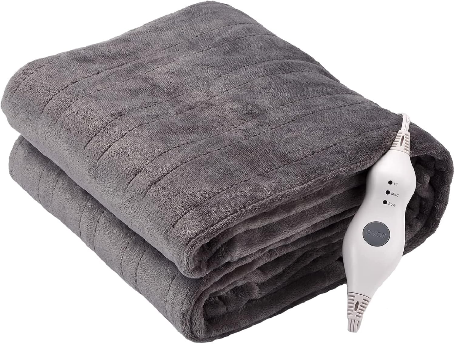 Tefici Electric Heated Blanket Throw, Super Cozy Soft 2-Layer Flannel 50