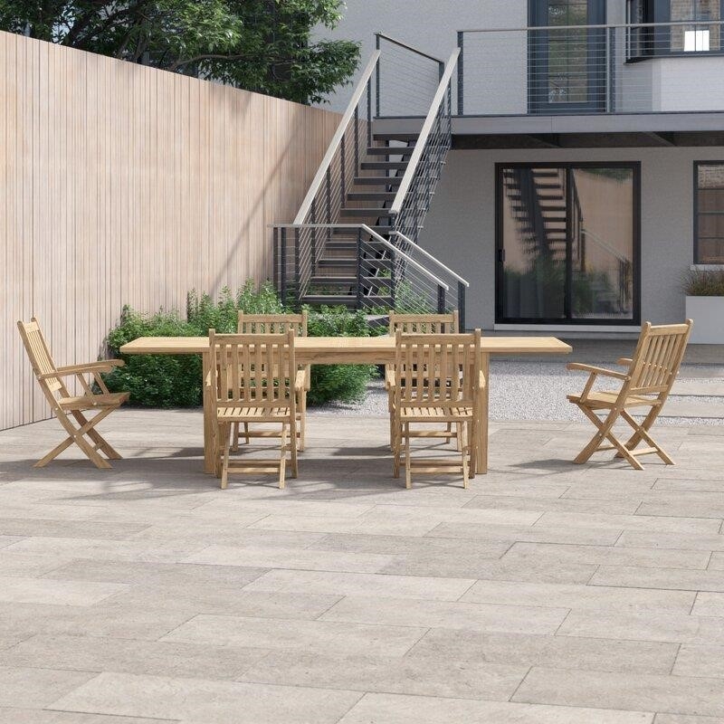 Sidney Rectangular 6 - Person 108.5'' Long Teak Dining Set