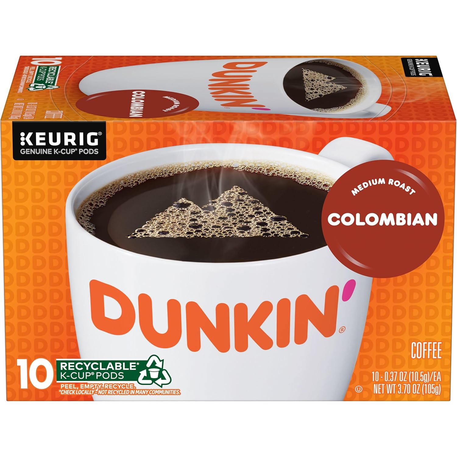 Dunkin' Original Blend Medium Roast Coffee, 60 Keurig K-Cup Pods