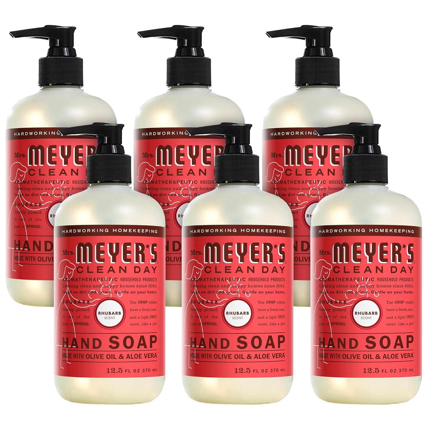 MRS. MEYER'S CLEAN DAY Hand Soap, Made with Essential Oils, Biodegradable Formula, Honeysuckle, 12.5 fl. oz - Pack of 3