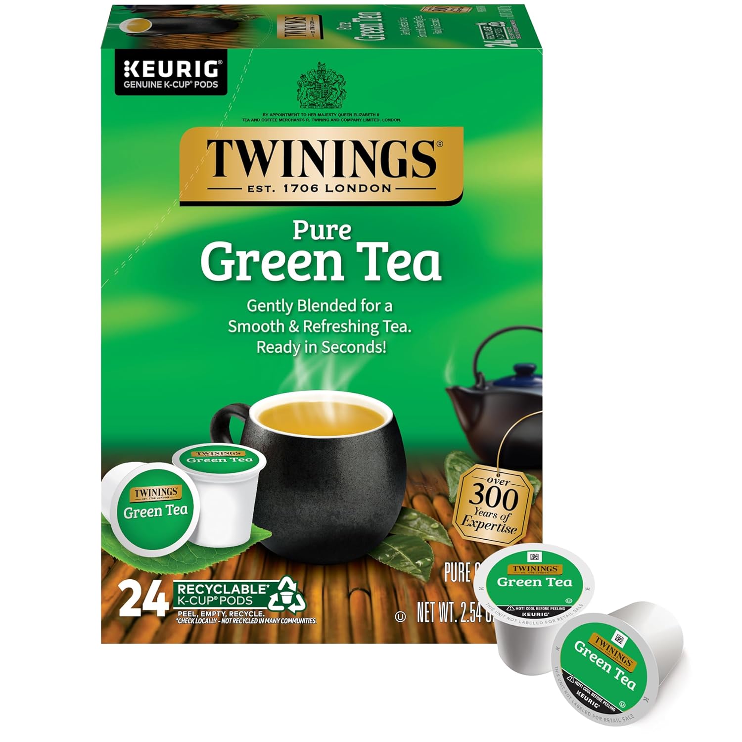 Twinings English Breakfast Black Tea K-Cup Pods for Keurig, 24 Count (Pack of 1), Smooth, Flavourful, Robust, Caffeinated, Enjoy Hot or Iced | Packaging May Vary