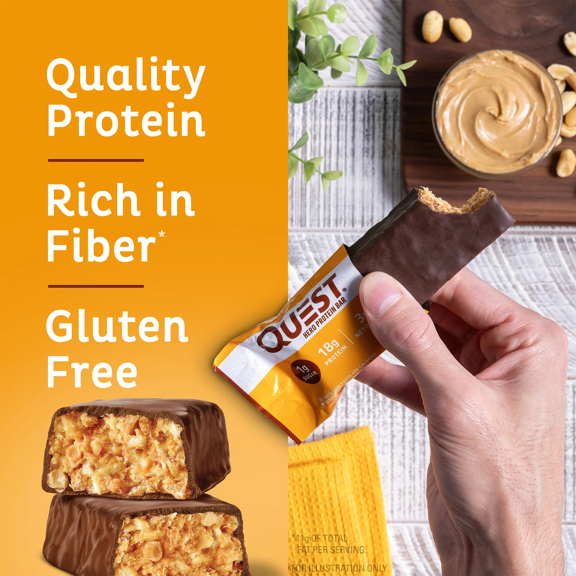 Chocolate Peanut Butter Crispy Hero Protein Bars