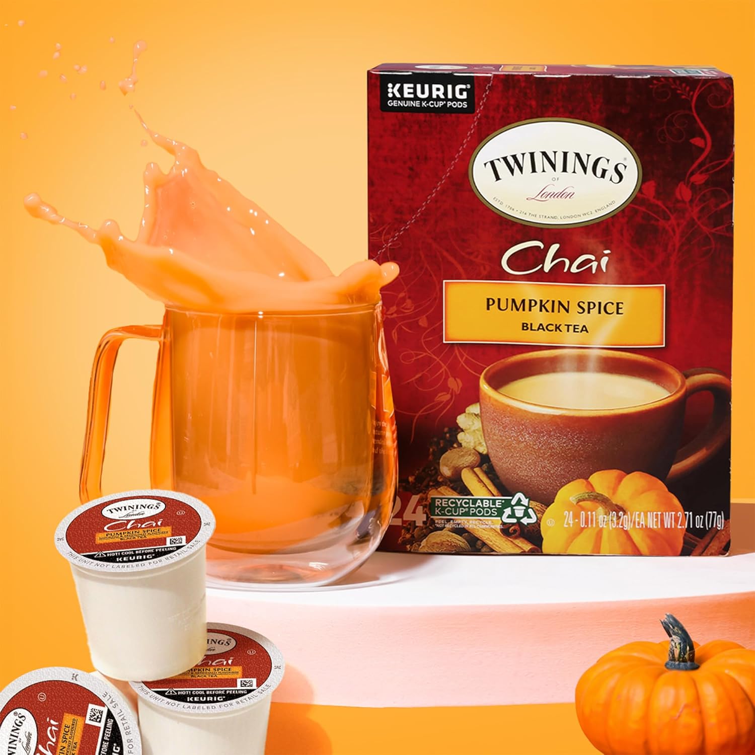 Twinings English Breakfast Black Tea K-Cup Pods for Keurig, 24 Count (Pack of 1), Smooth, Flavourful, Robust, Caffeinated, Enjoy Hot or Iced | Packaging May Vary