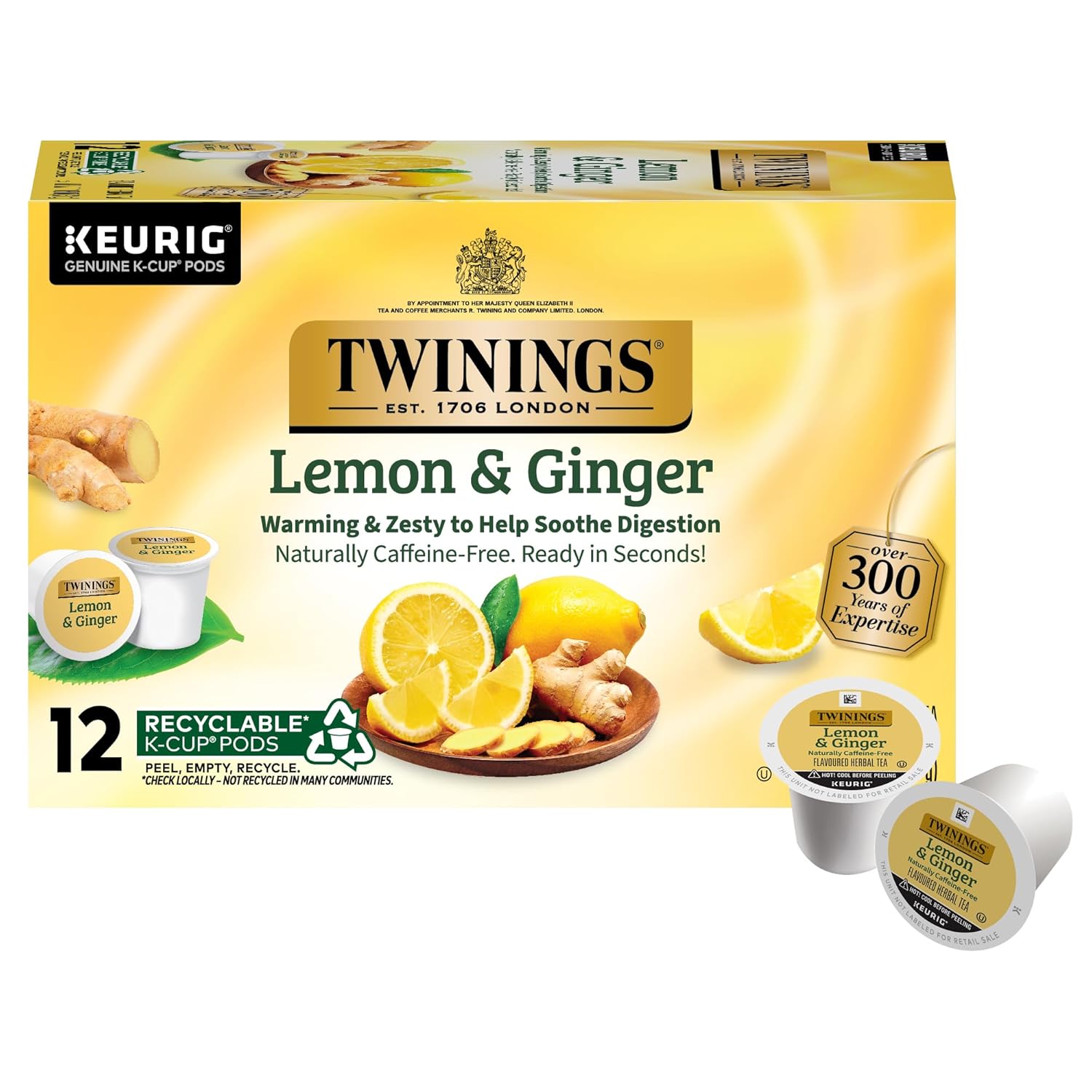 Twinings English Breakfast Black Tea K-Cup Pods for Keurig, 24 Count (Pack of 1), Smooth, Flavourful, Robust, Caffeinated, Enjoy Hot or Iced | Packaging May Vary