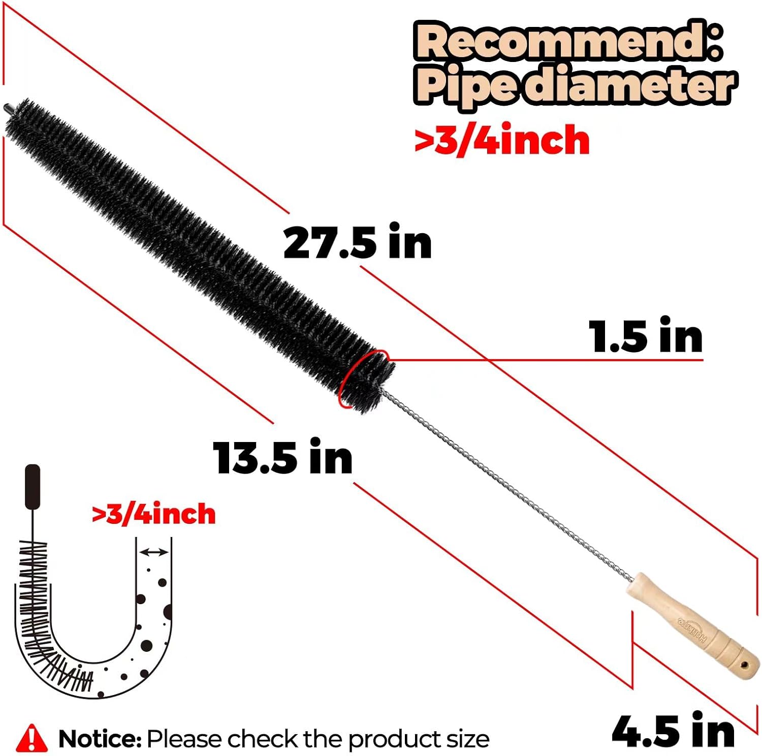 Holikme 2 Pack Dryer Vent Cleaner Kit Clothes Dryer Lint Brush Vent Trap Cleaner Home Essentials Long Flexible Vacuum Brush