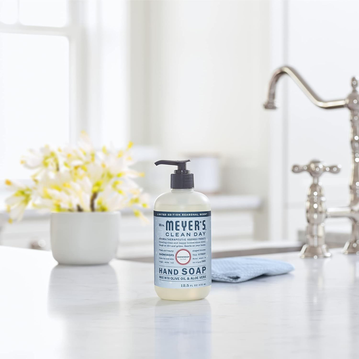 MRS. MEYER'S CLEAN DAY Hand Soap, Made with Essential Oils, Biodegradable Formula, Honeysuckle, 12.5 fl. oz - Pack of 3