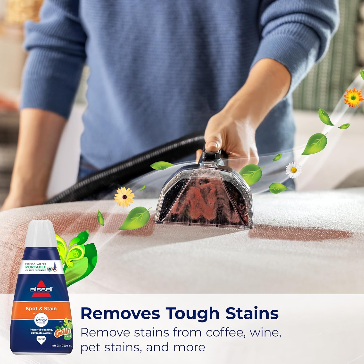 Bissell® PET PRO OXY Spot & Stain Formula for Portable Carpet Cleaners, 32 oz., 2034