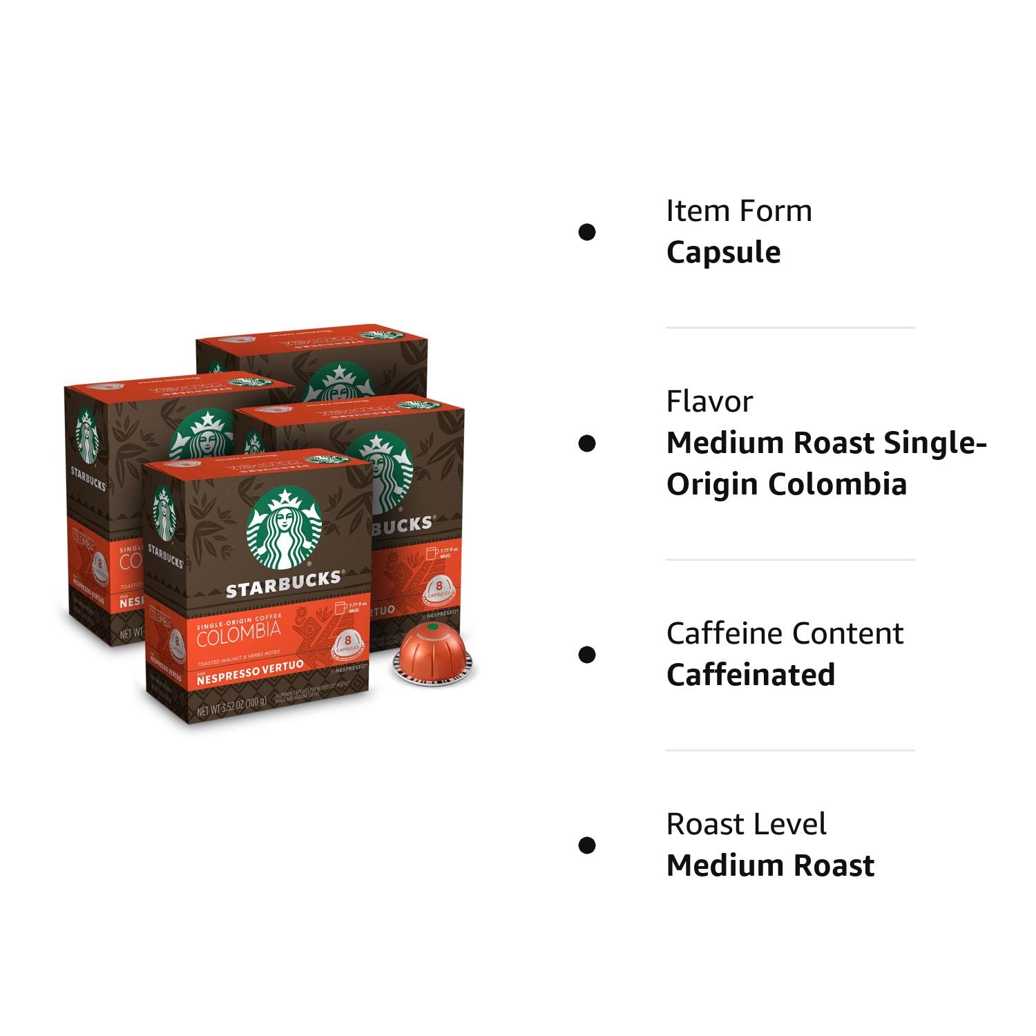 Starbucks by Nespresso Vertuo, Pike Place, Medium Roast Coffee 32-count Coffee Pods, Brews 7.8 oz.
