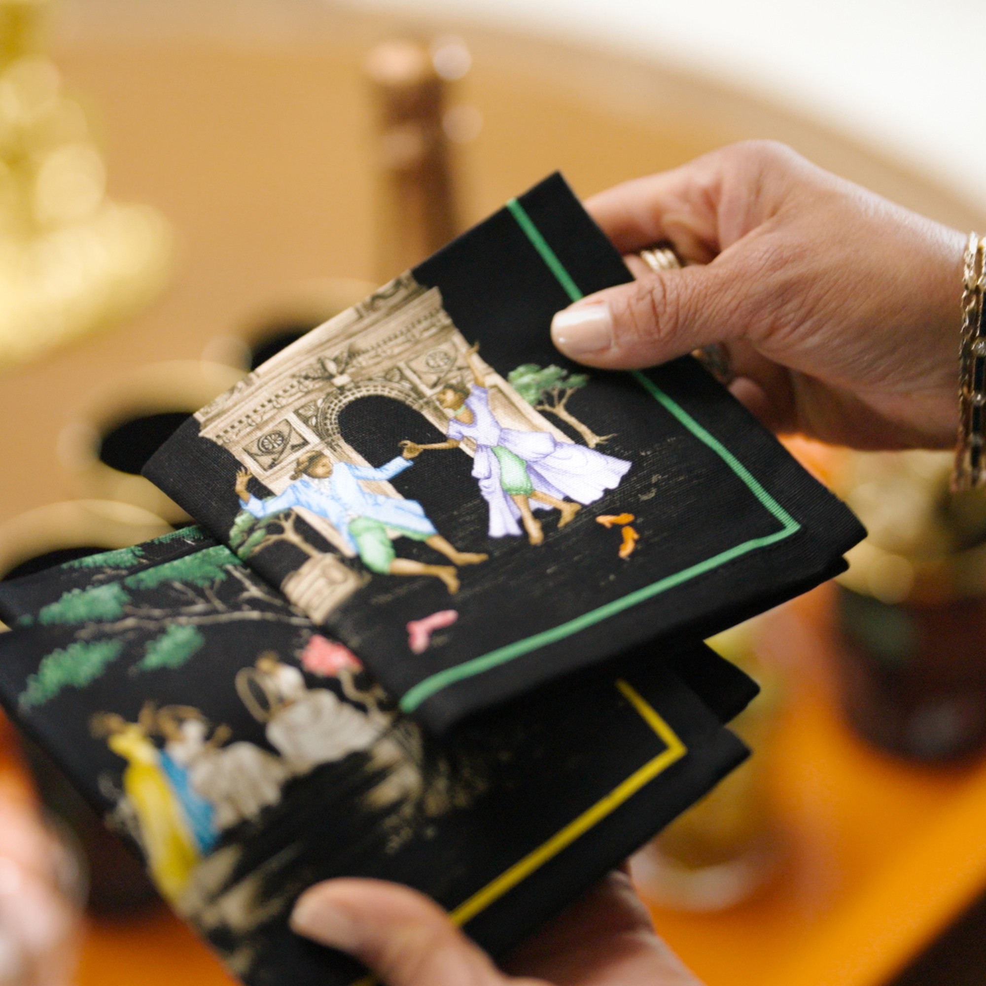 Sheila Bridges x Williams Sonoma  Harlem Toile Cocktail Napkins, Set of 4