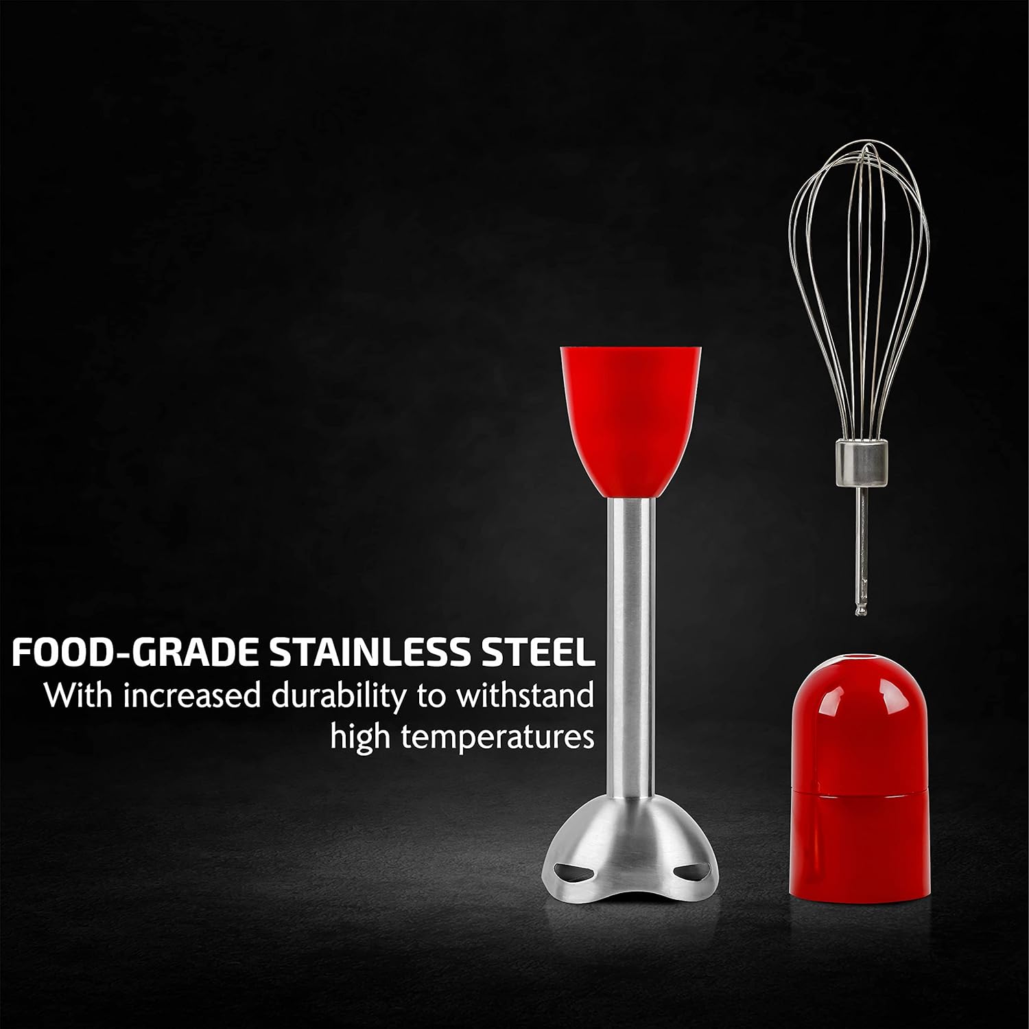 OVENTE Electric Immersion Hand Blender 300 Watt 2 Mixing Speed with Stainless Steel Blades, Powerful Portable Easy Control Grip Stick Mixer Perfect for Smoothies, Puree Baby Food & Soup, Black HS560B