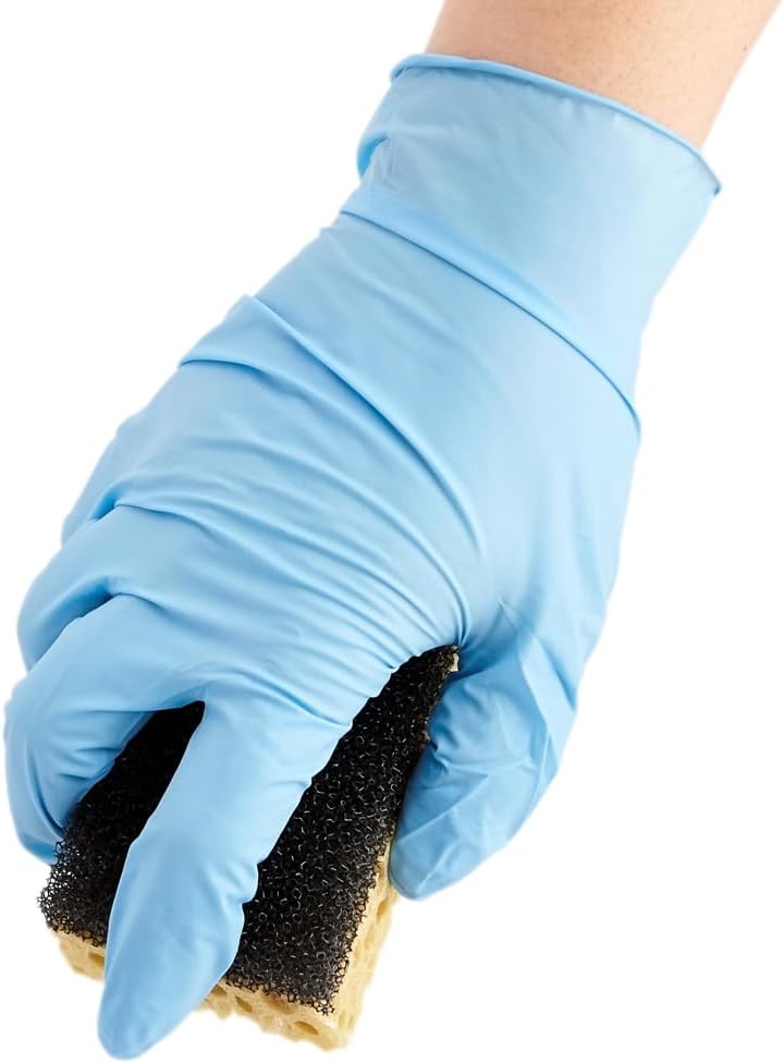 ForPro Professional Collection Disposable Nitrile Gloves, Chemical Resistant, Powder-Free, Latex-Free, Non-Sterile, Food Safe, 4 Mil, Black, Large, 100-Count