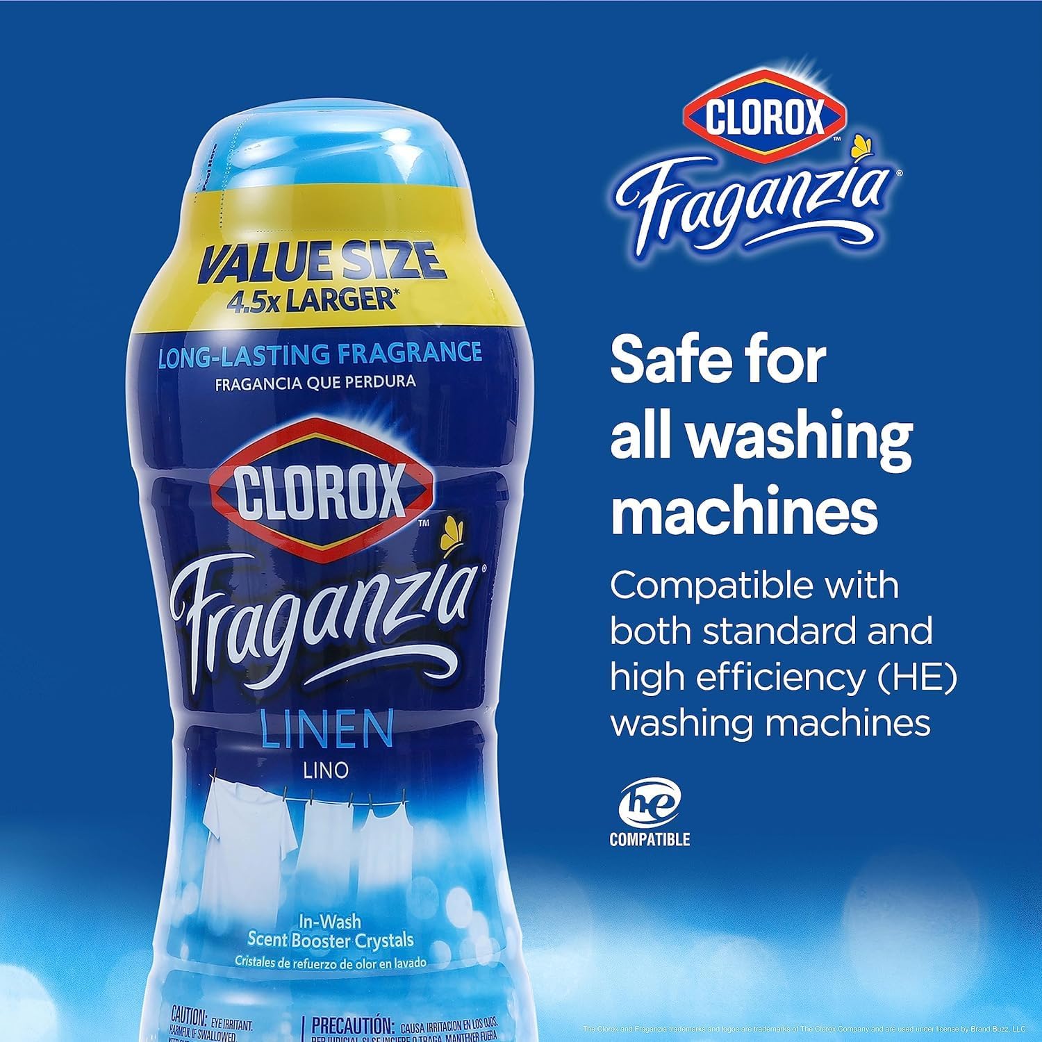 Clorox Fraganzia In-Wash Scent Booster Crystals in Ocean Scent, 18 Oz Twin Pack | Laundry Scent Booster Crystals | In-wash Scent Booster for Fresh Laundry in Ocean Scent 18 Ounce Twin Pack, 36oz