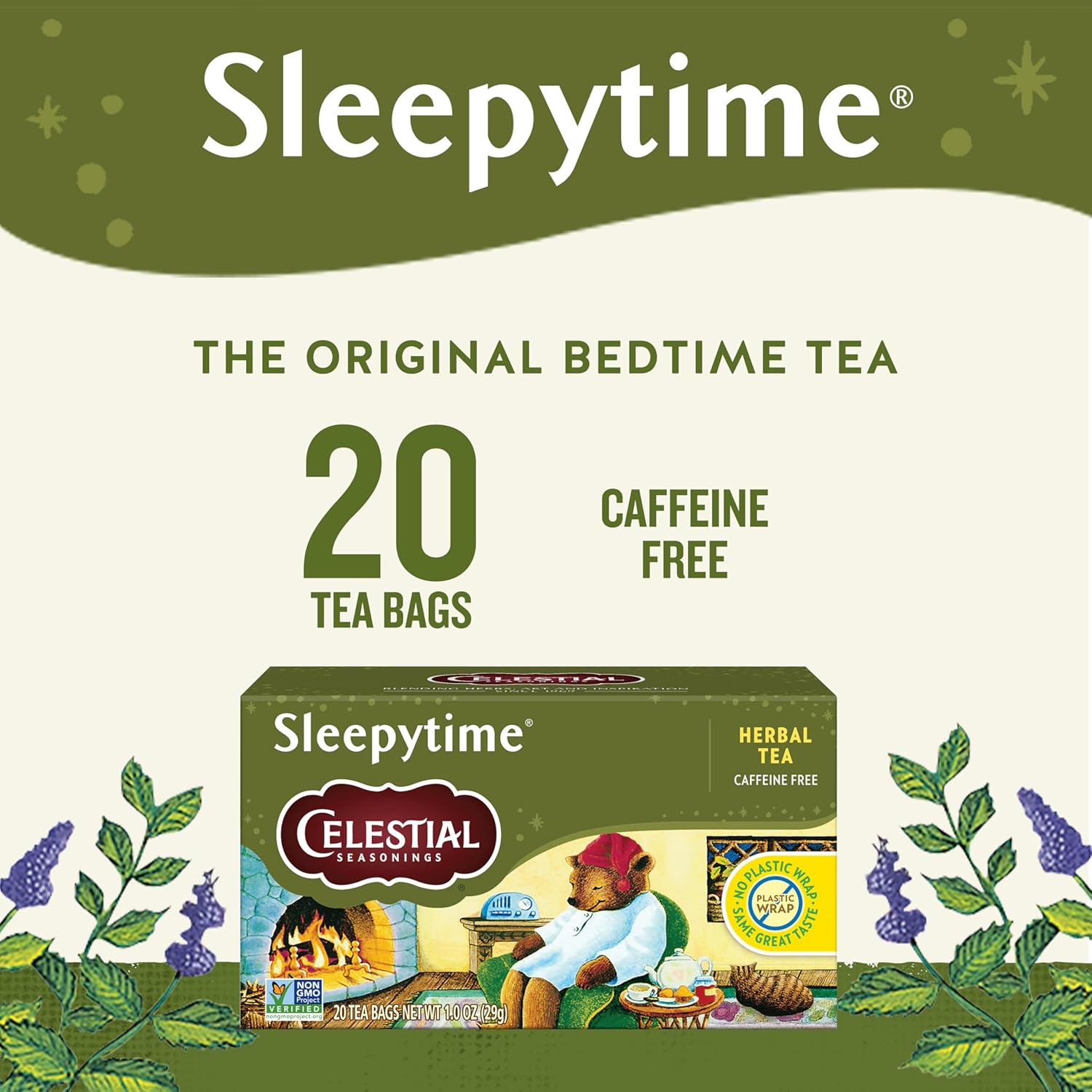Celestial Seasonings Bengal Spice Herbal Tea, Caffeine Free, 20 Tea Bags Box, (Pack of 6)