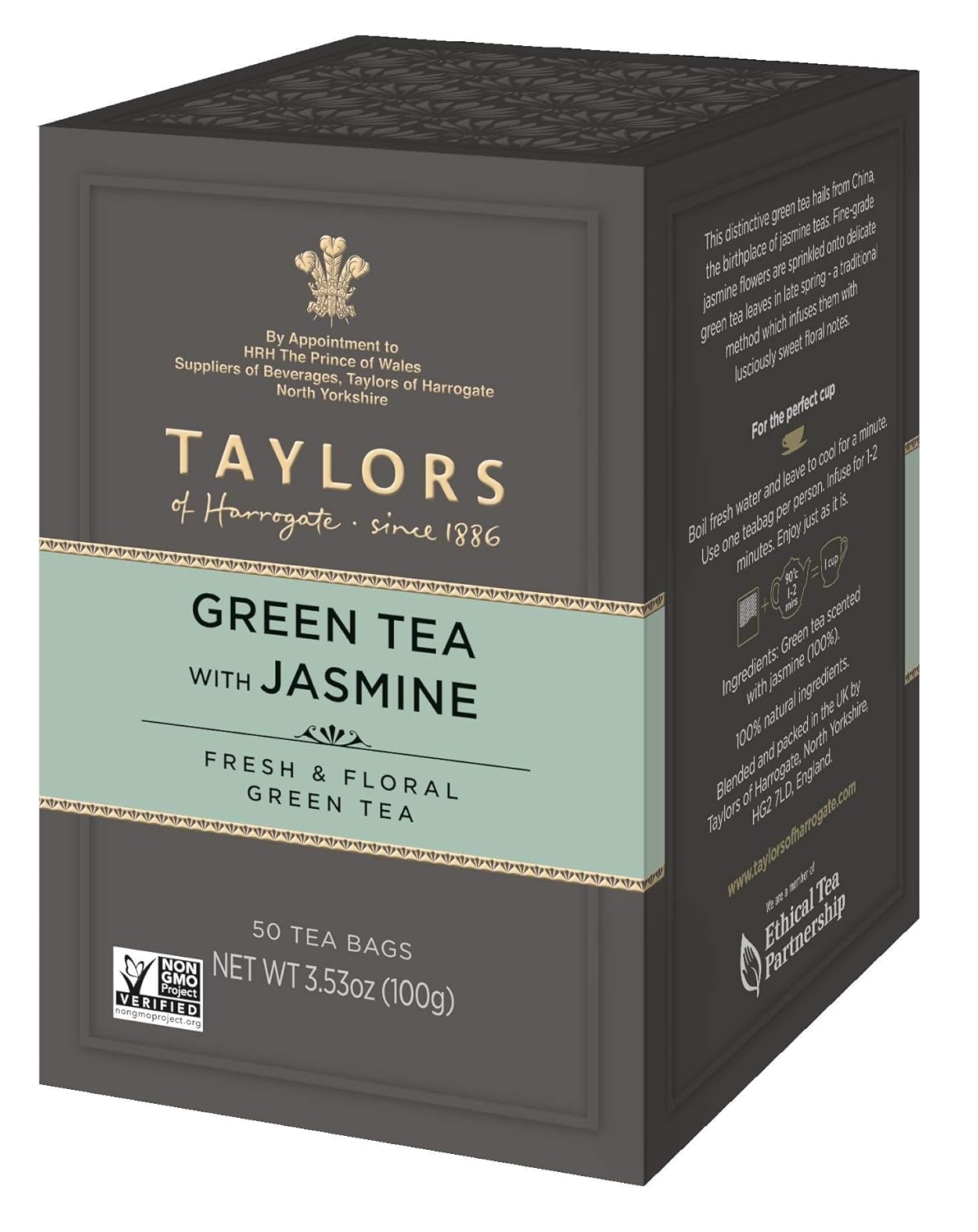 Taylors of Harrogate Organic Peppermint Herbal Tea, 50 Count