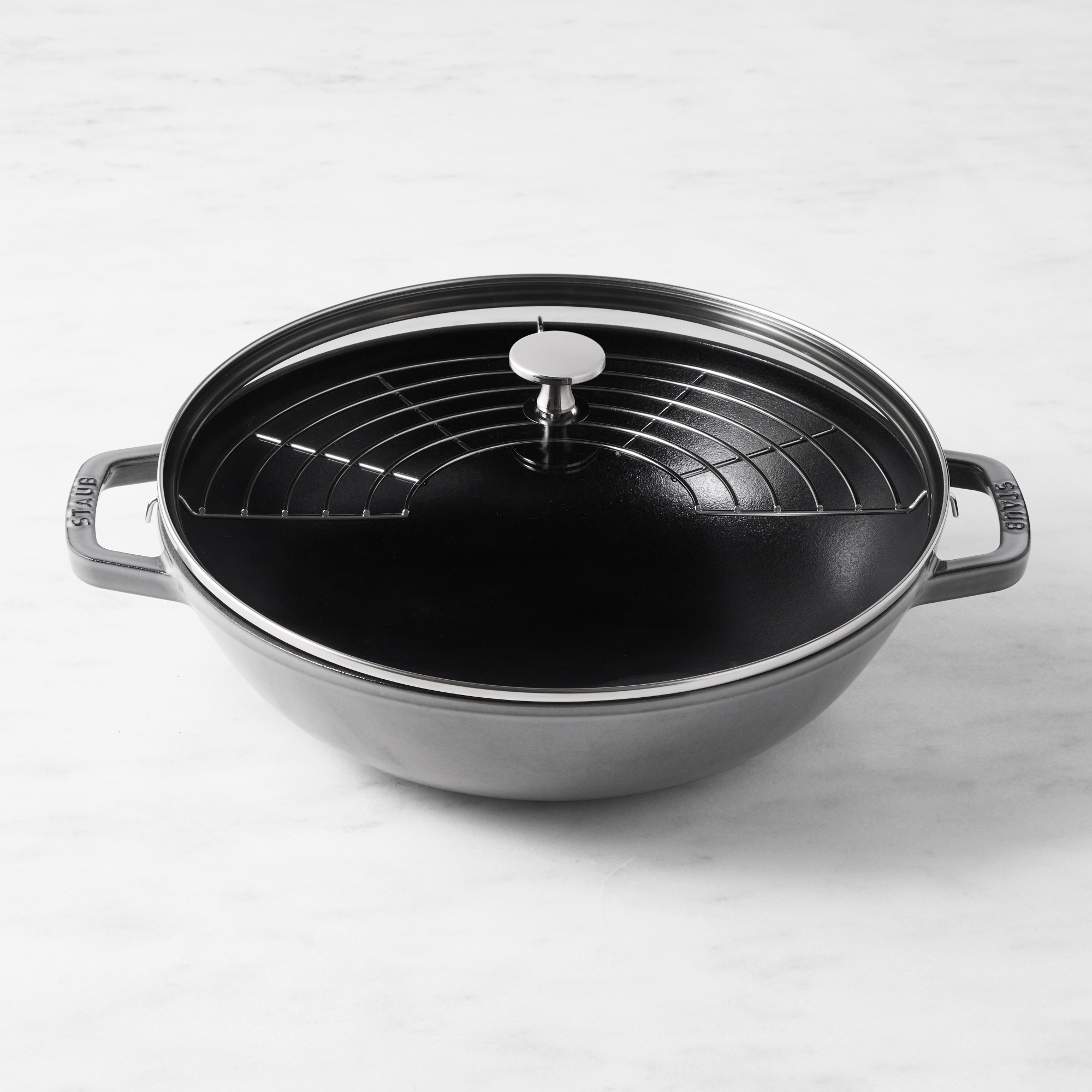 Staub Enameled Cast Iron Perfect Pan Wok, 12