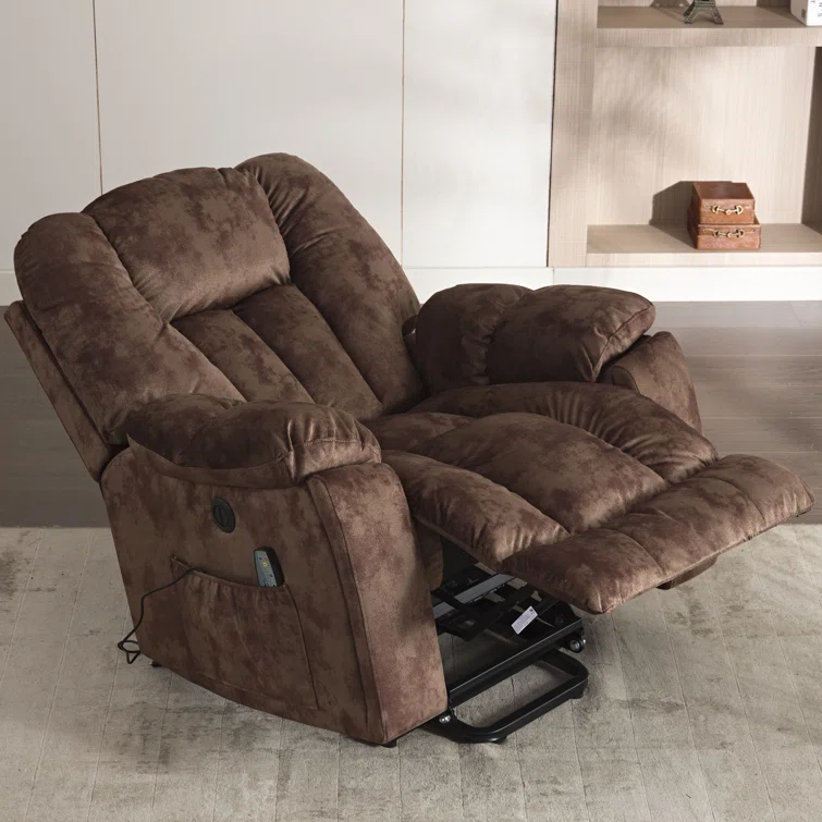 41'' Oversized Power Lift Chair - Heated Massage Electric Recliner with Super Soft Padding