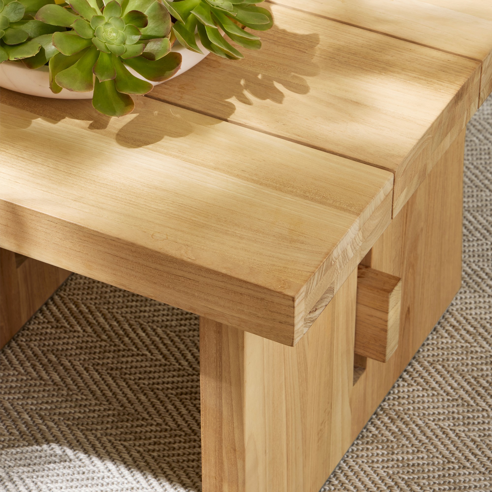 San Clemente Natural Teak Outdoor Side Table (24.5