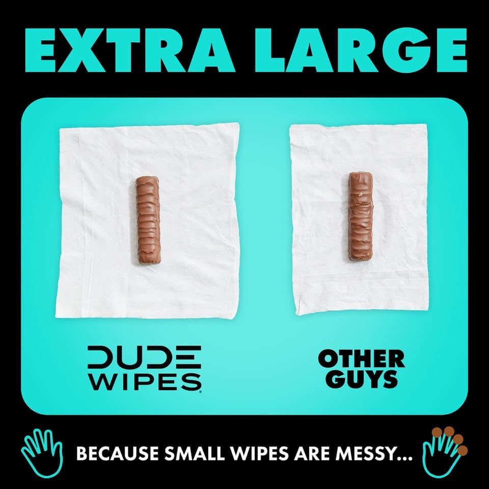 DUDE Wipes - Flushable Wipes with DUDE Bombs Toilet Spray - 18 Pack, 864 Wipes + 1 Spray Bottle - Unscented Extra-Large Adult Wet Wipes with Vitamin-E & Aloe - Forest Fresh Stank Eliminator