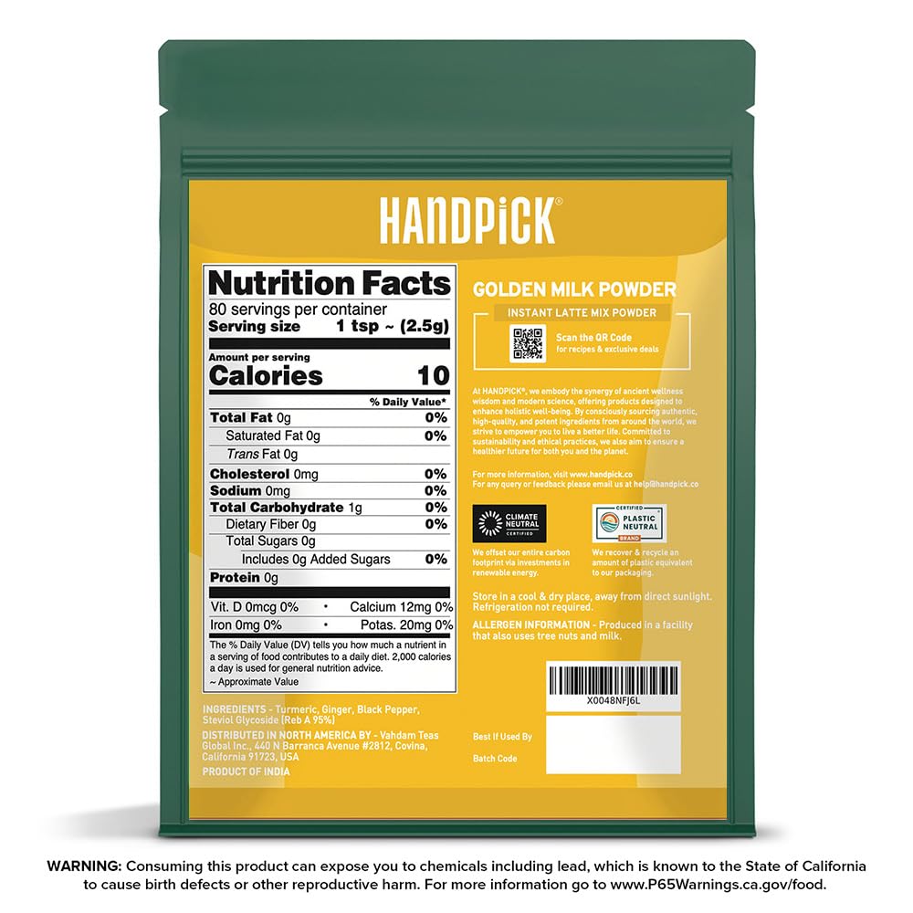 HANDPICK, Peppermint Tea, Eco-Conscious Tea Bags - 100 Count | Caffeine Free, Non-GMO | Minty, Fresh & Cool flavor | Direct From Source