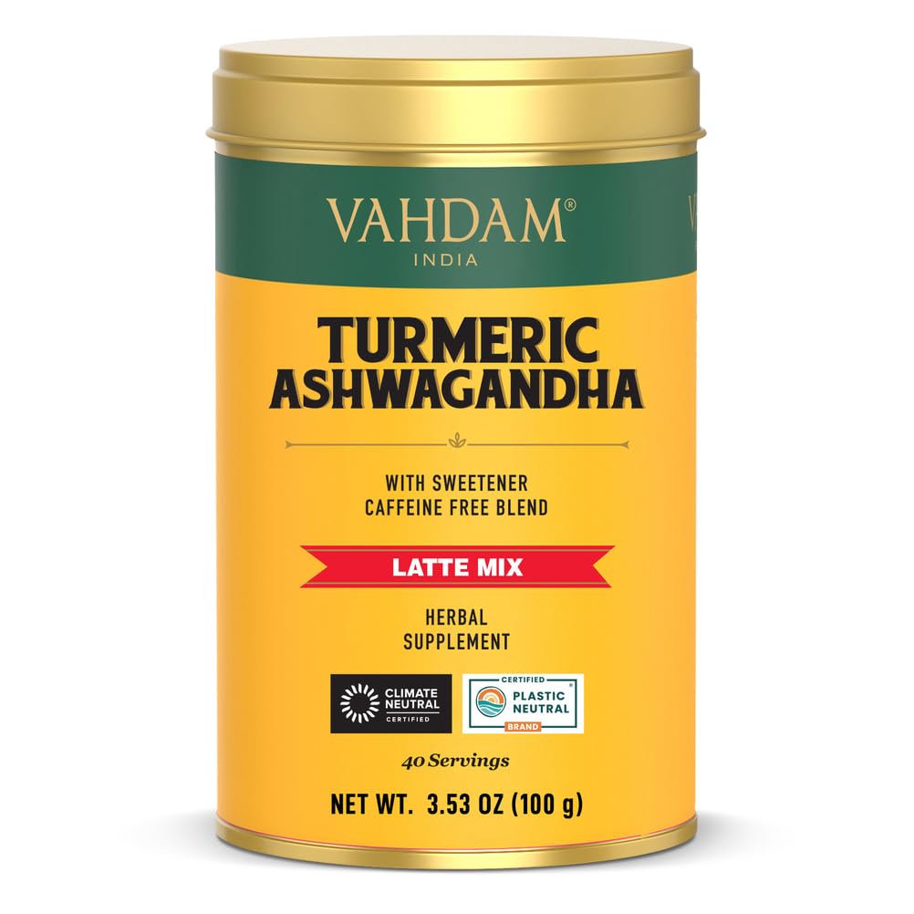 VAHDAM, Organic Turmeric Ginger Herbal Tea Bags (100 Pyramid Tea Bags) Caffeine Free, Non GMO, Gluten Free | 100% Pure Herbal Blend - Savory & Spicy | Plant-Based Tea Bags | Resealable Ziplock Pouch
