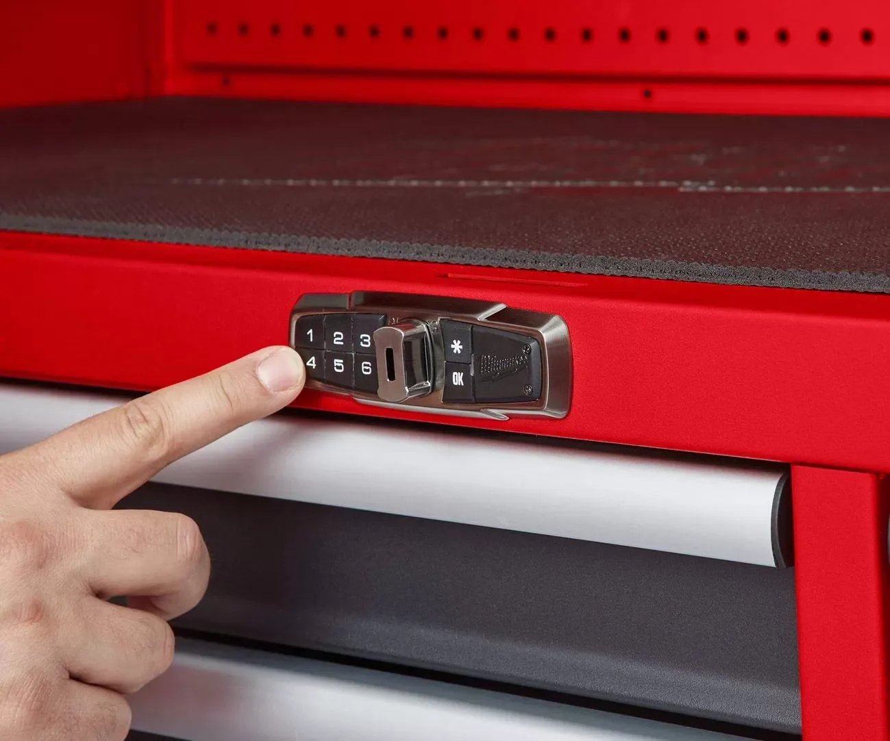 2025 Milwaukee High Capacity 56 in. Tool Chest and Roller Cabinets Combo +18V Cordless Lithium-Ion 4 Tool Combo Kit