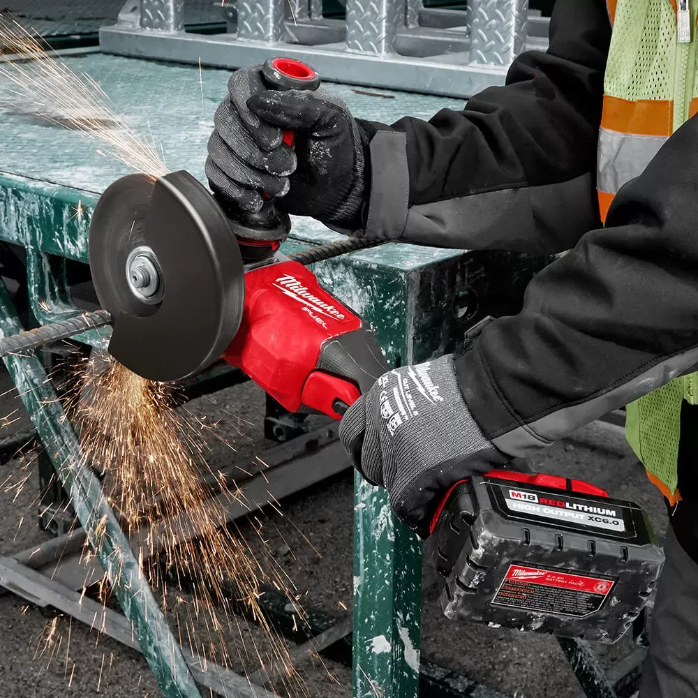 Milwaukee Pre-Sale 2980-22 M18 FUEL 18V 6 Inch Paddle Switch Grinder Kit w/ 2 Battery