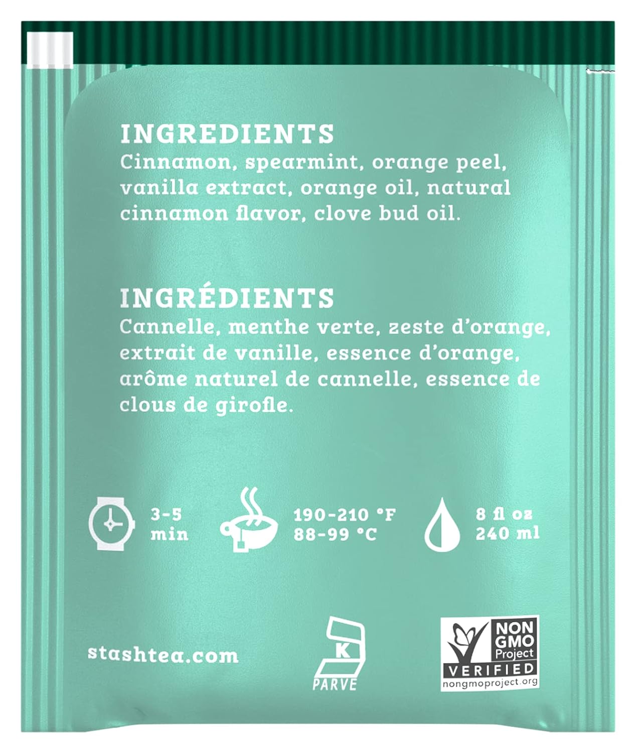 Stash Tea Double Bergamot Earl Grey Black Tea, Box of 100 Tea Bags