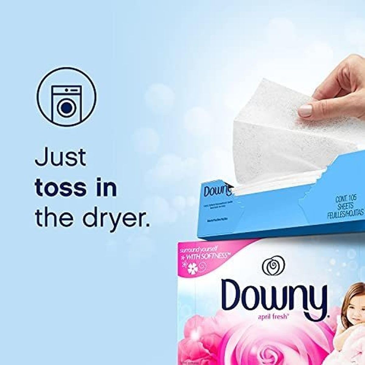Downy Dryer Sheets Laundry Fabric Softener, April Fresh, 240 count