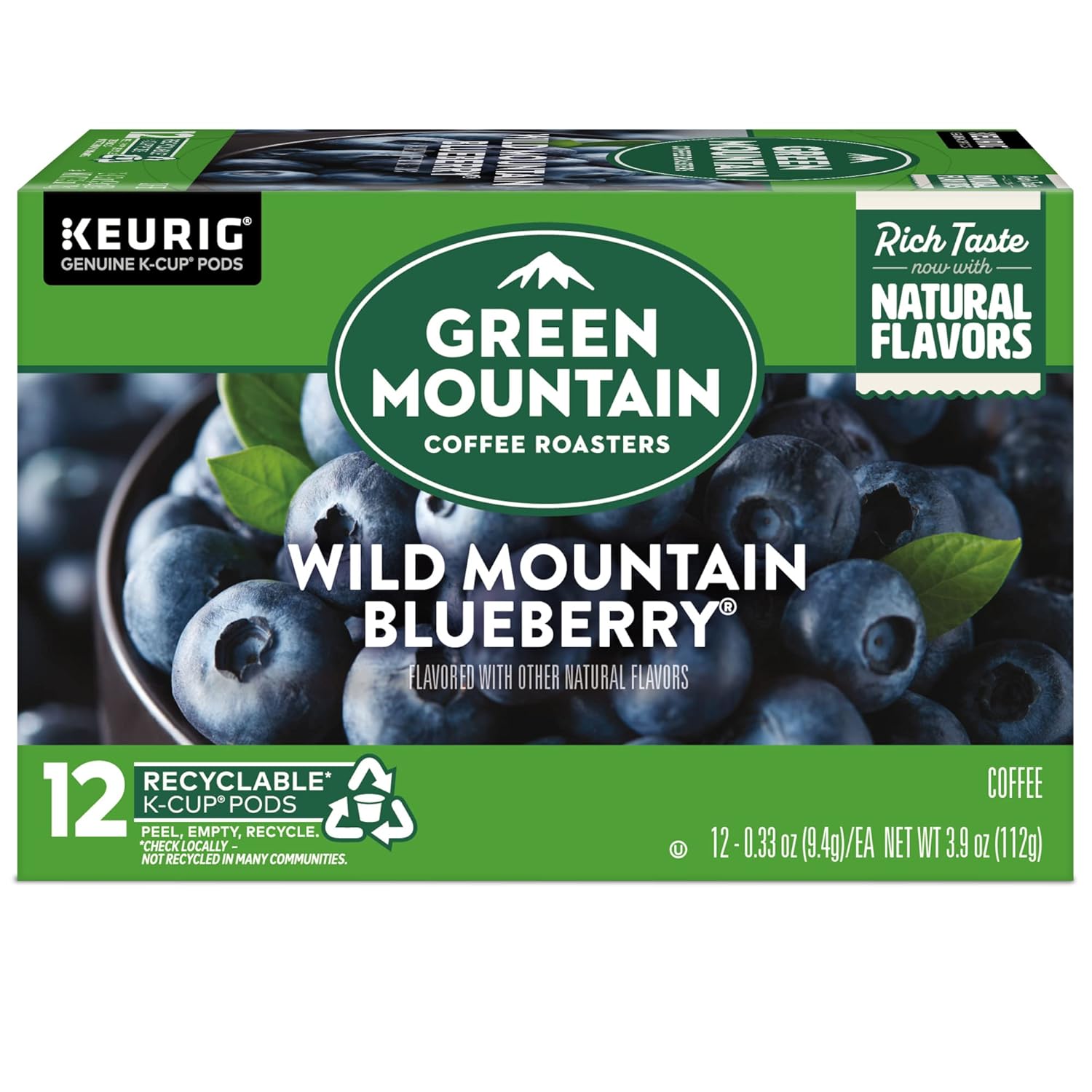 Green Mountain Coffee Roasters Caramel Vanilla Cream Keurig Single-Serve K-Cup pods, Light Roast Coffee, 72 Count (6 Packs of 12)