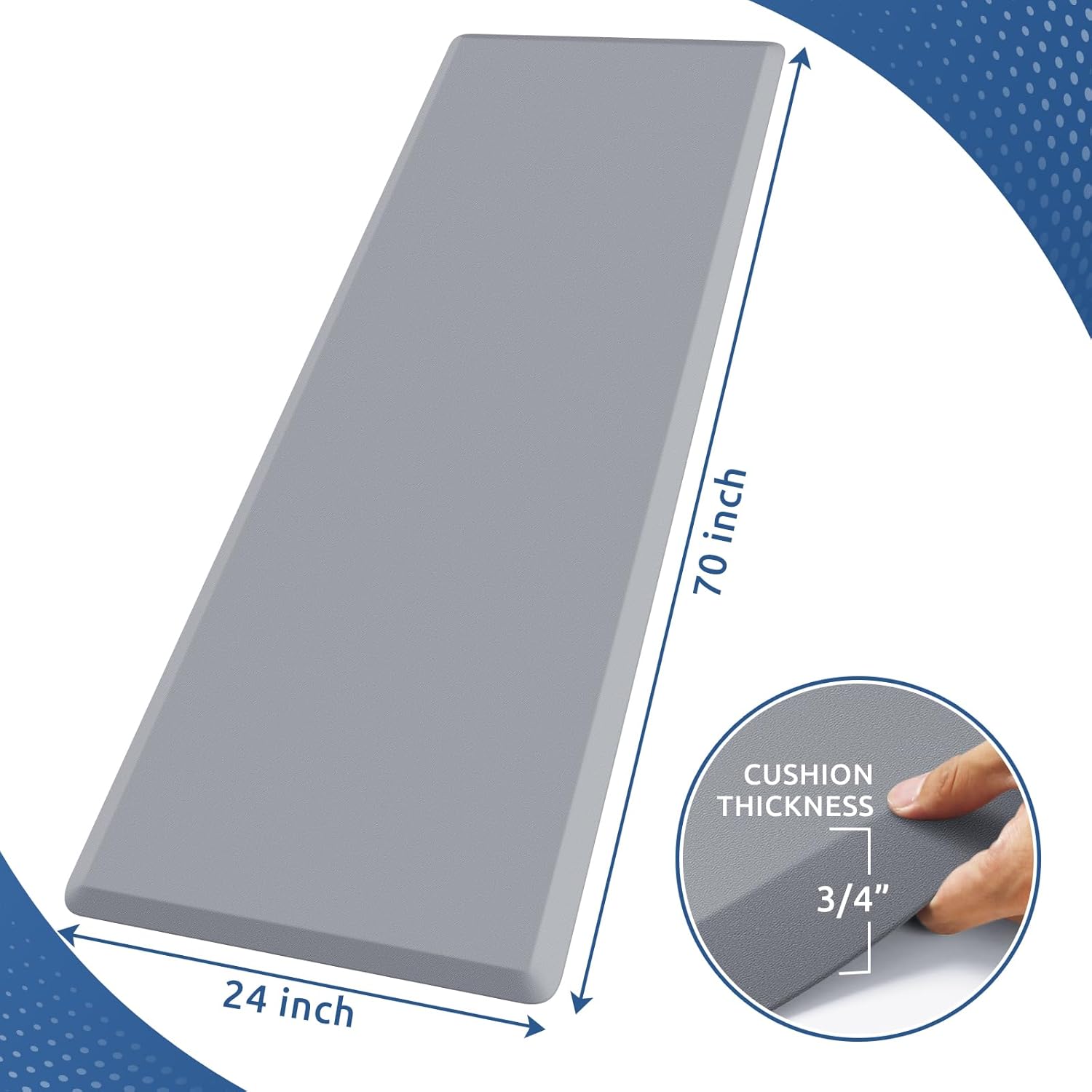 KitchenClouds Kitchen Mat Cushioned Anti Fatigue Rug 17.3