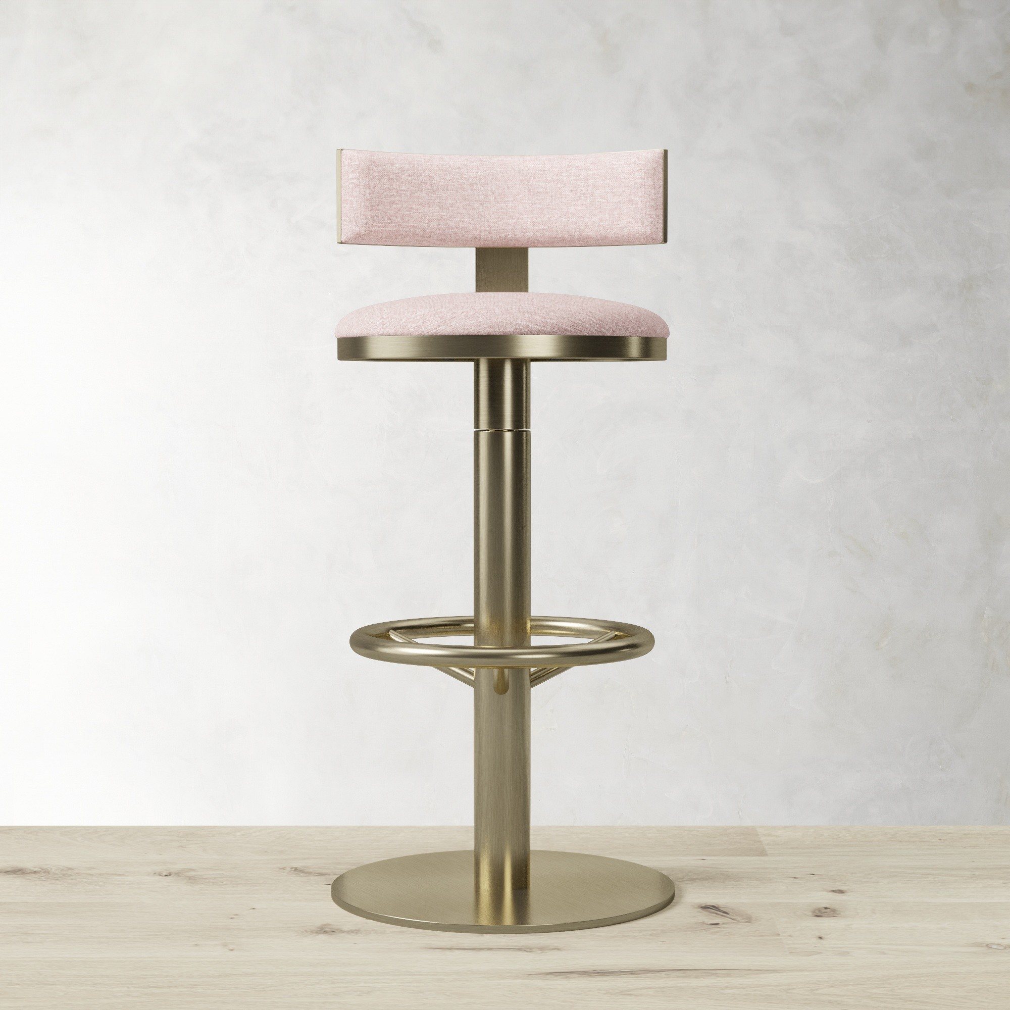 Larkin Upholstered Pedestal Counter & Bar Stool