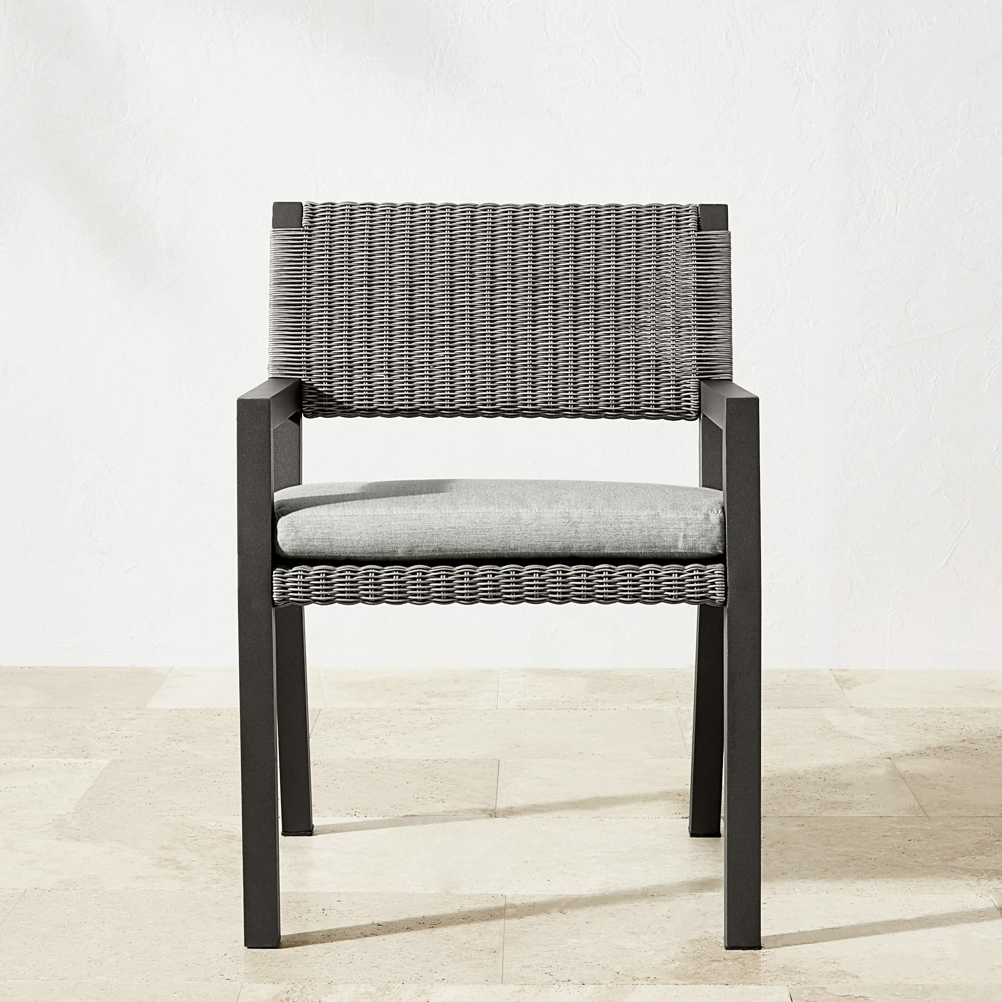 Larnaca Outdoor Metal x All-Weather Weave Dining Armchair