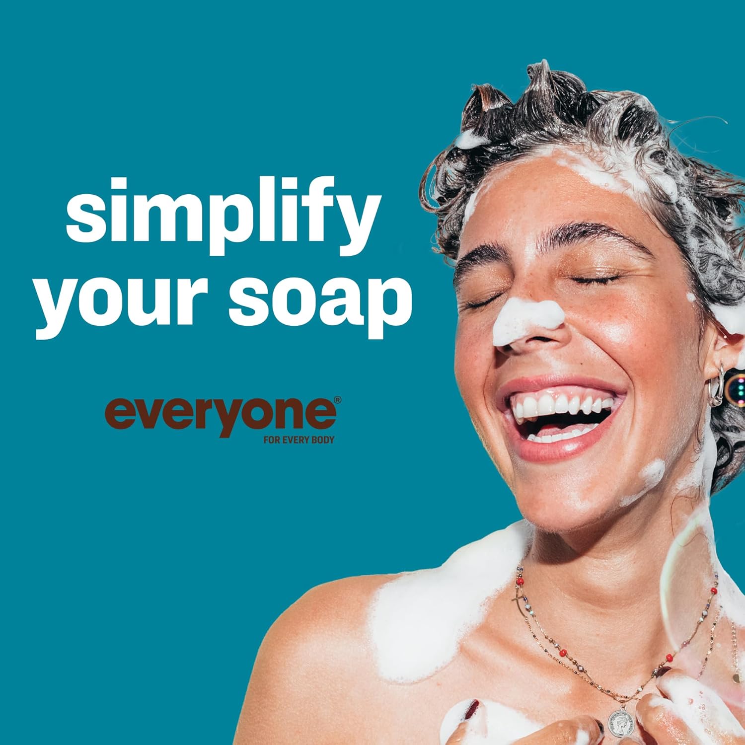 Everyone 3-in-1 Soap, Body Wash, Bubble Bath, Shampoo, 32 Ounce (Pack of 2), Lavender and Aloe, Coconut Cleanser with Organic Plant Extracts and Pure Essential Oils (Packaging May Vary)