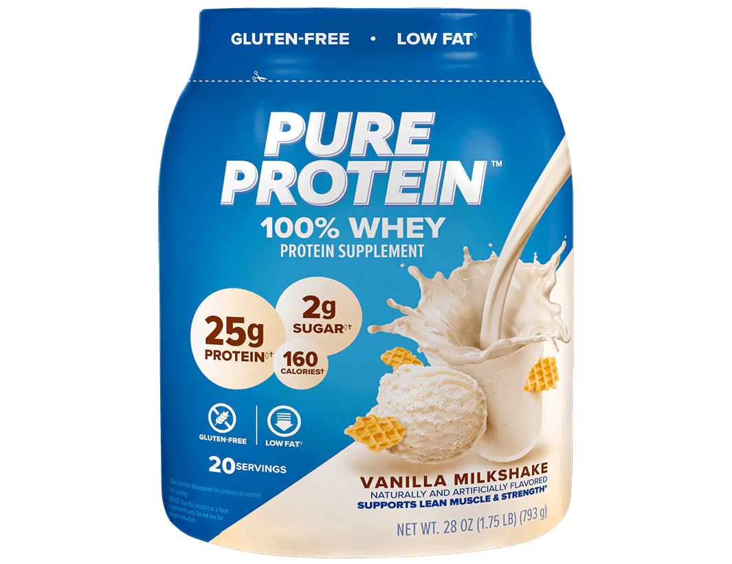 Vanilla Milkshake 100% Whey Protein Powder - (1.75 lb. Canister)