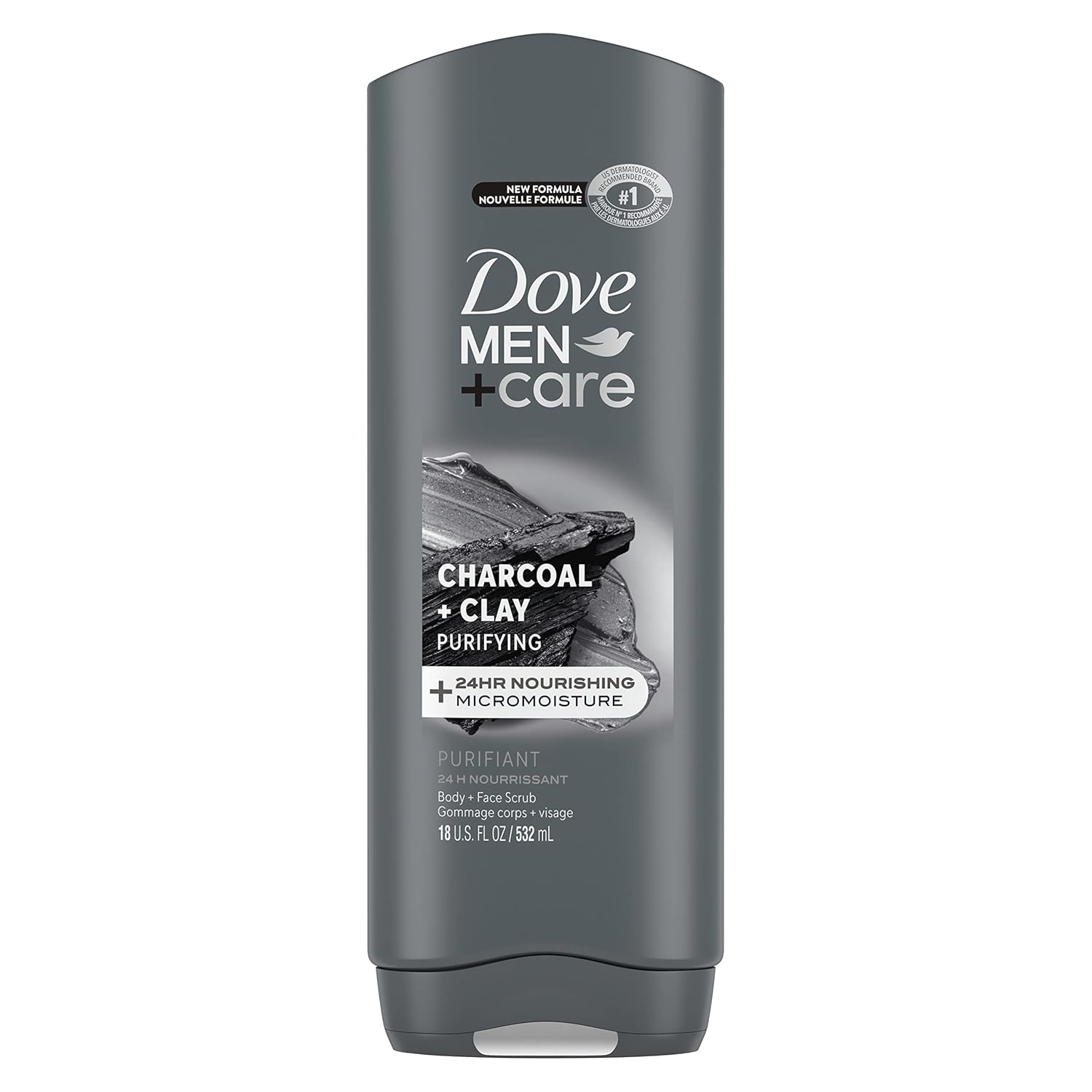 Dove Men+Care Body Wash Extra Fresh 4 Count for Men's Skin Care Body Wash Effectively Washes Away Bacteria While Nourishing Your Skin 18 oz