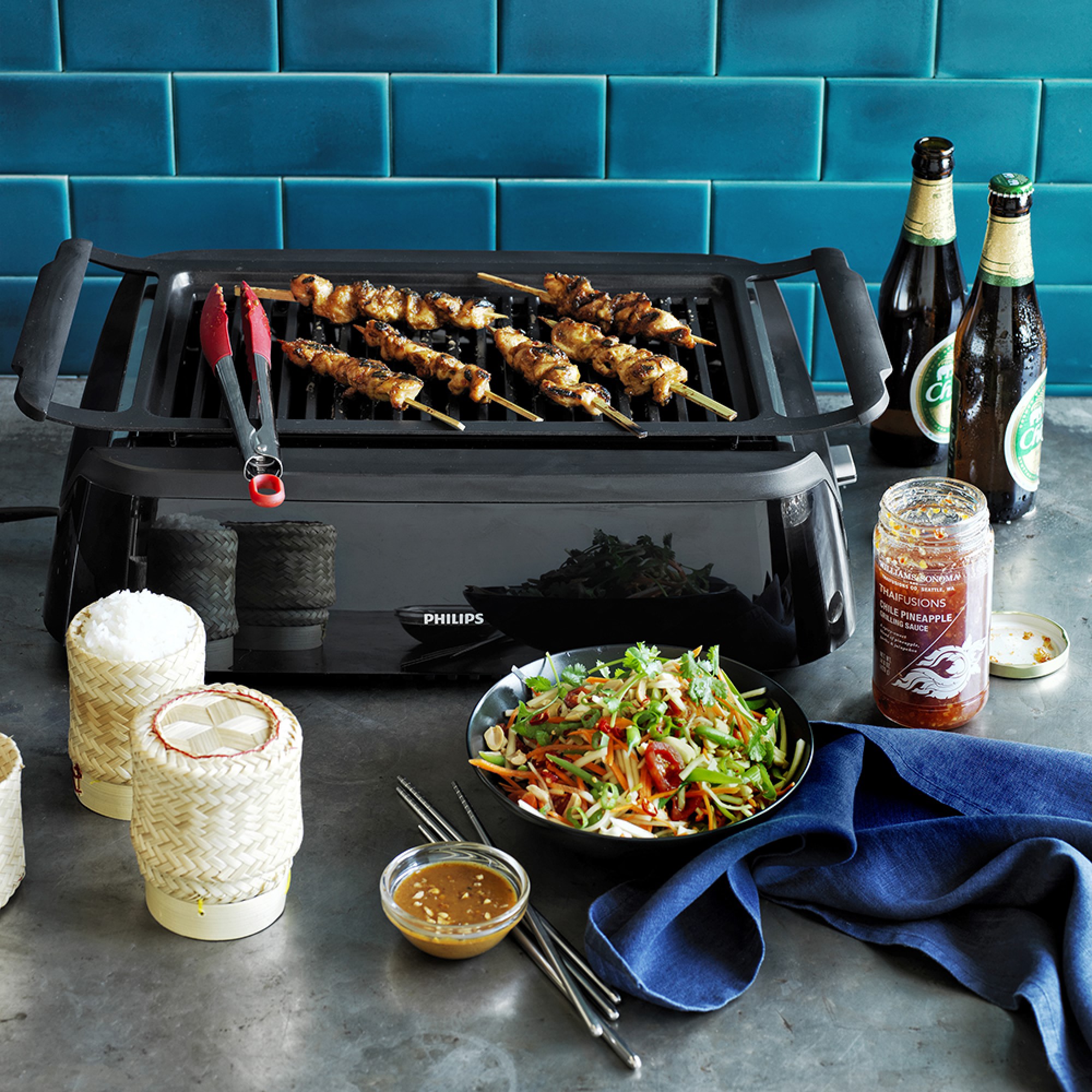 Williams Sonoma Stainless-Steel Silicone Locking Tongs