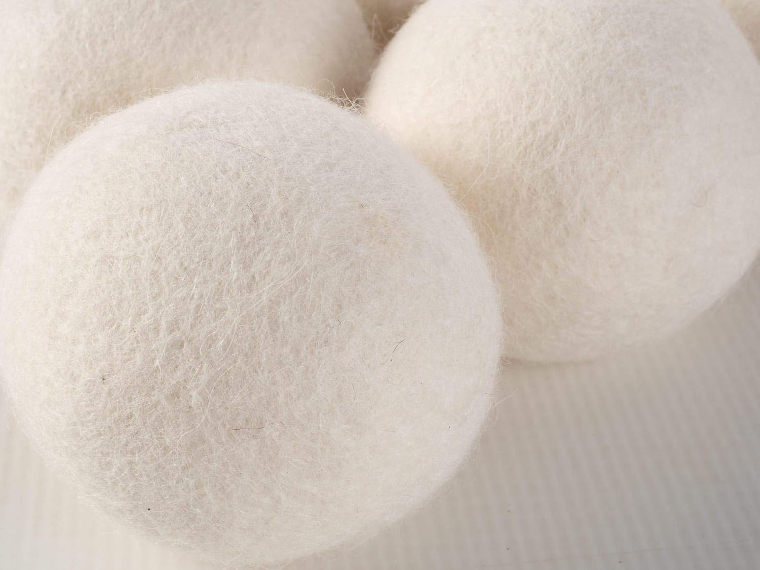 6 Pack All Natural Organic Wool Dryer Balls XL Size - Reusable Chemical Free Natural Fabric Softener, Anti Static, Reduces Clothing Wrinkles and Saves Drying Time