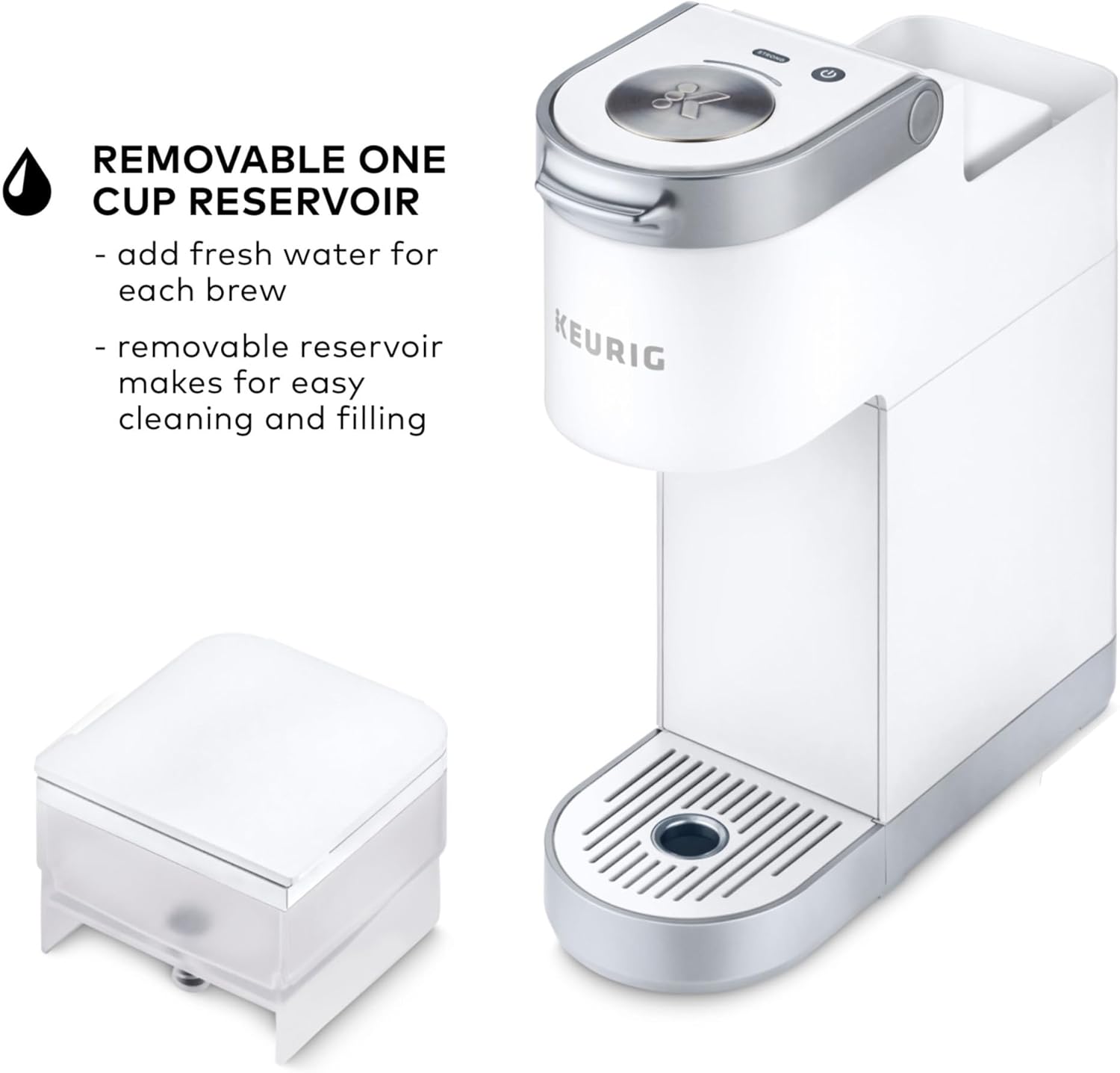 Keurig K-Mini Plus Single Serve K-Cup Pod Coffee Maker, with 6 to 12oz Brew Size, Stores up to 9 K-Cup Pods, Travel Mug Friendly, Matte Black