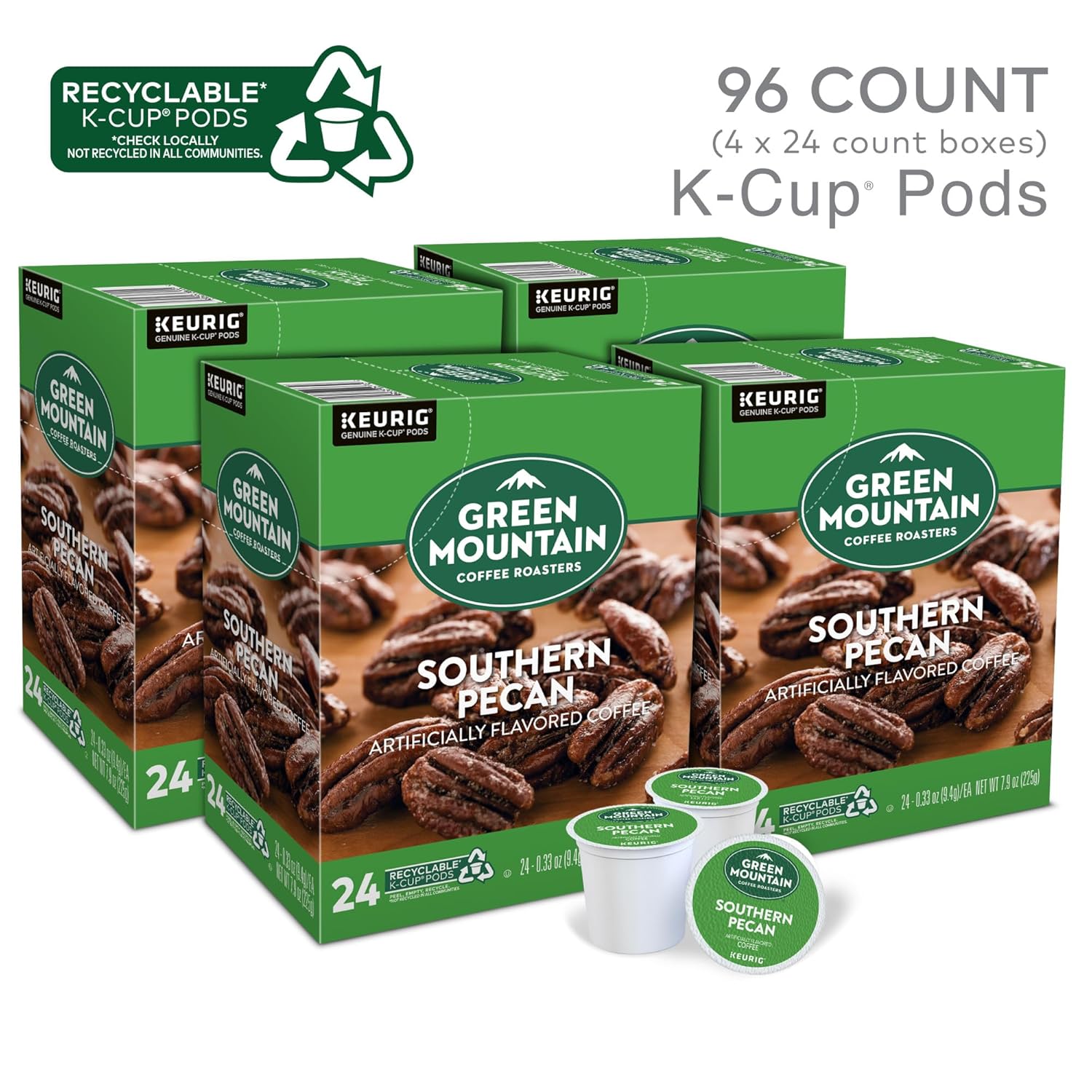 Green Mountain Coffee Roasters Caramel Vanilla Cream Keurig Single-Serve K-Cup pods, Light Roast Coffee, 72 Count (6 Packs of 12)
