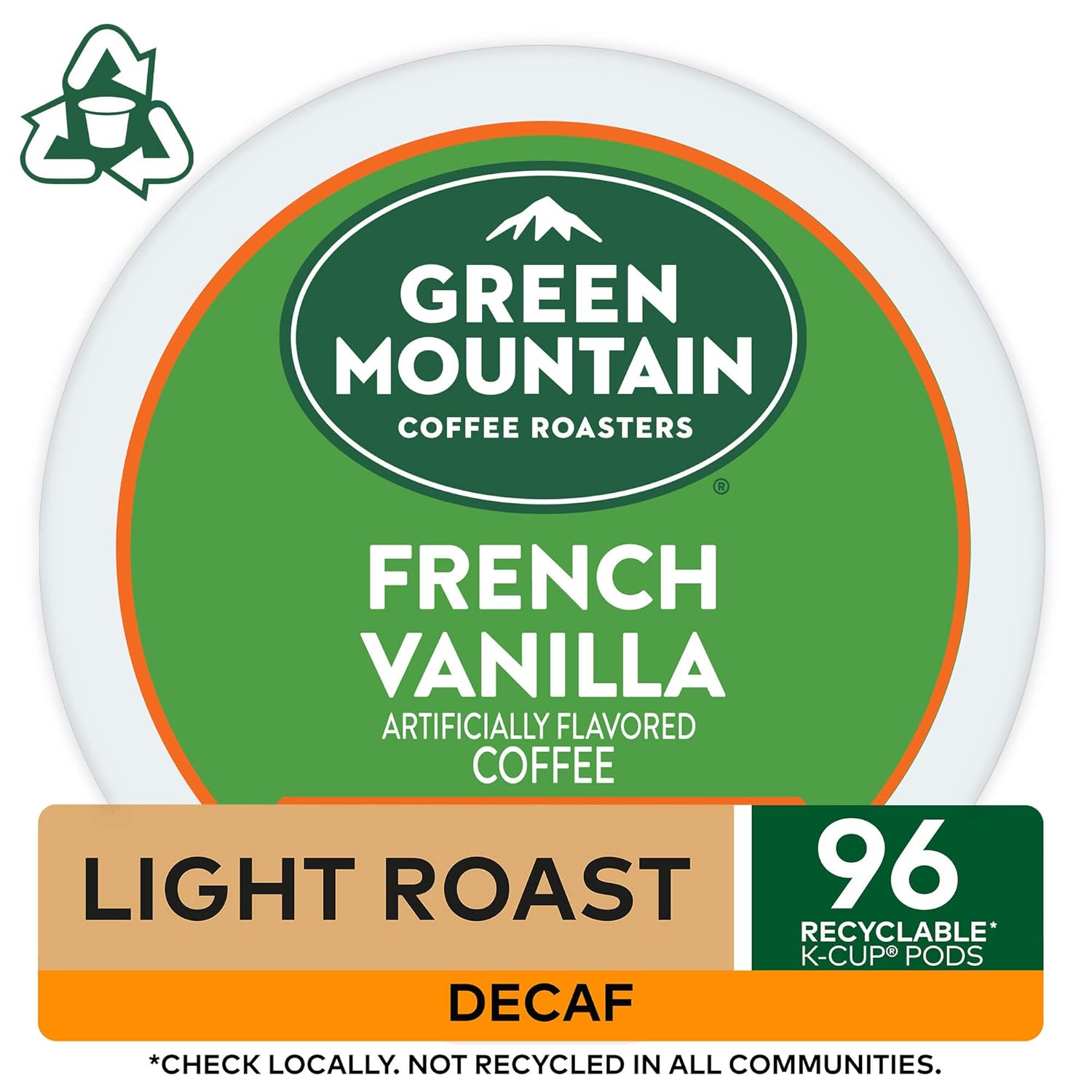 Green Mountain Coffee Roasters Caramel Vanilla Cream Keurig Single-Serve K-Cup pods, Light Roast Coffee, 72 Count (6 Packs of 12)