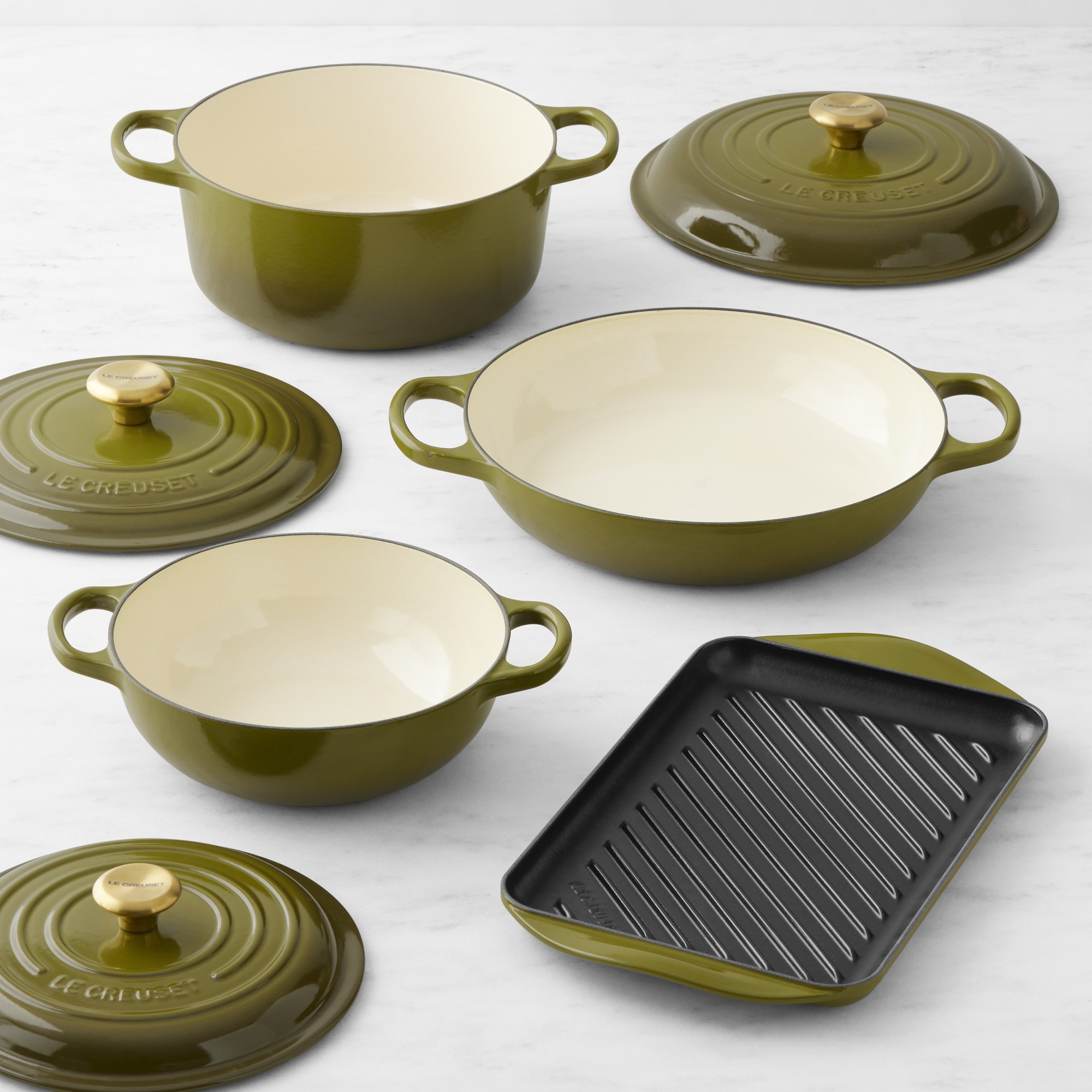 Le Creuset Signature Enameled Cast Iron 7-Piece Essential Cookware Set
