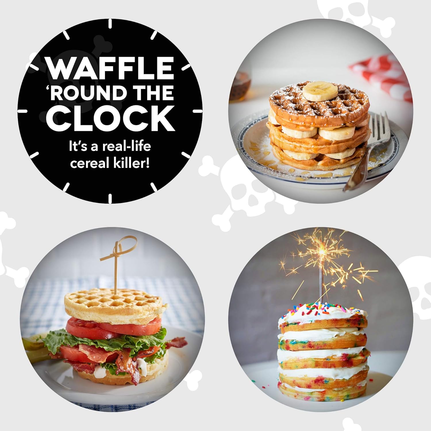 DASH Mini Waffle Maker - 4” Waffle Mold, Nonstick Waffle Iron with Quick Heat-Up, PTFE Nonstick Surface - Perfect Mini Waffle Maker for Kids and Families, Just Add Batter (Aqua)