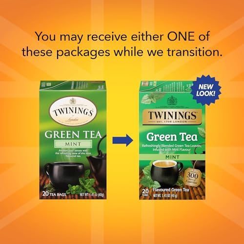 Twinings English Breakfast Black Tea Individually Wrapped Bags, 100 Count (Pack of 1), Smooth, Flavourful, and Robust, Caffeinated, Enjoy Hot or Iced | Packaging May Vary