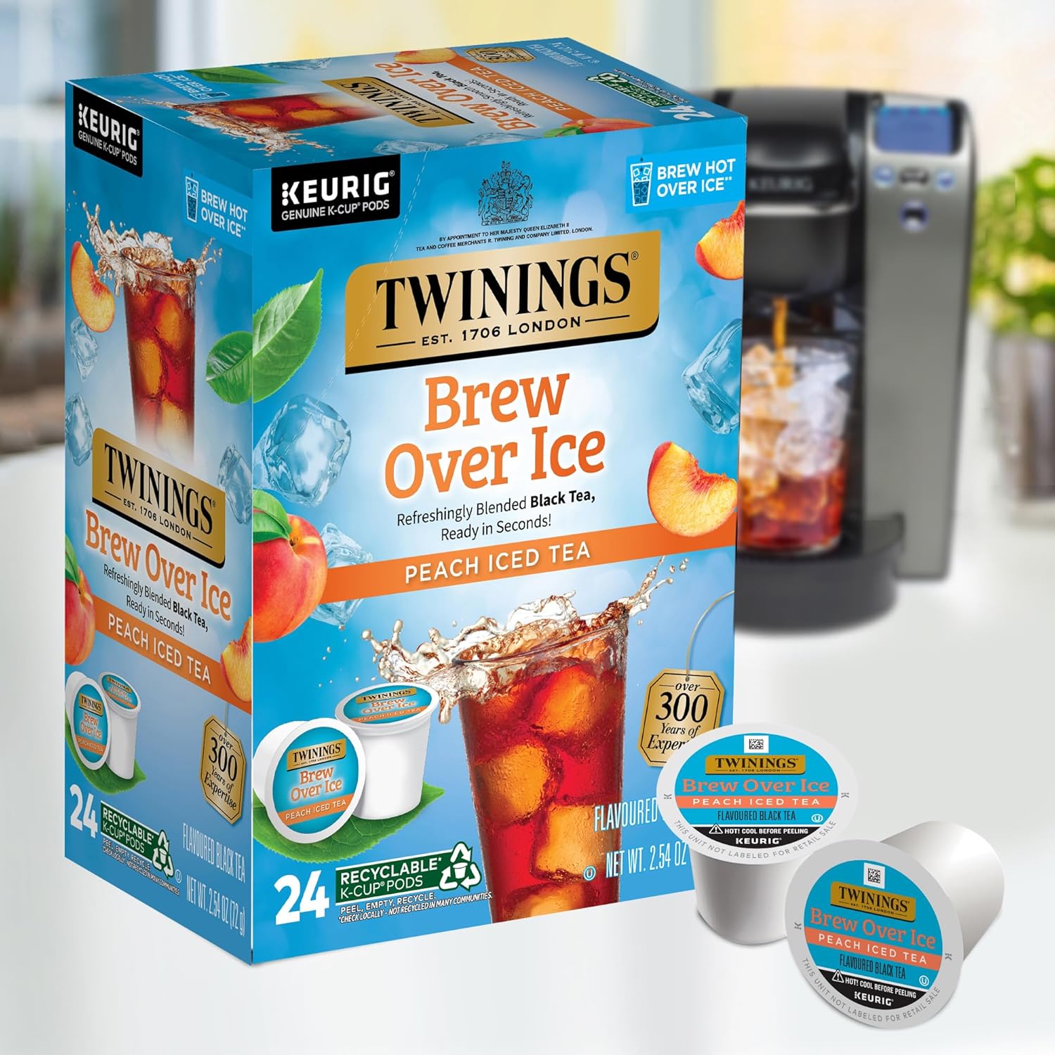 Twinings English Breakfast Black Tea K-Cup Pods for Keurig, 24 Count (Pack of 1), Smooth, Flavourful, Robust, Caffeinated, Enjoy Hot or Iced | Packaging May Vary