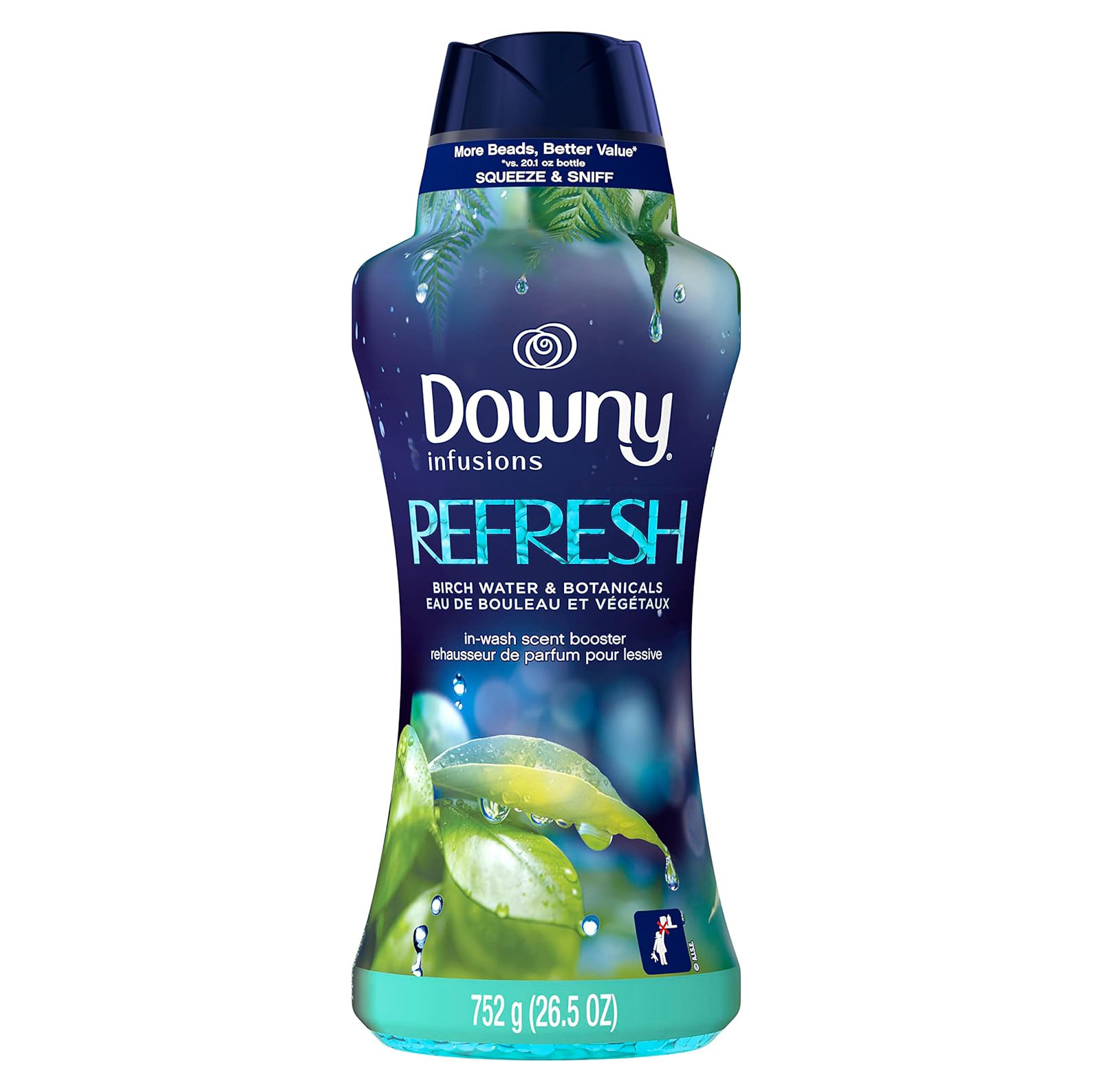 Downy Infusions In Wash Scent Booster Beads, CALM, Soothing Lavender and Vanilla Bean Scent, 24 oz Laundry Beads