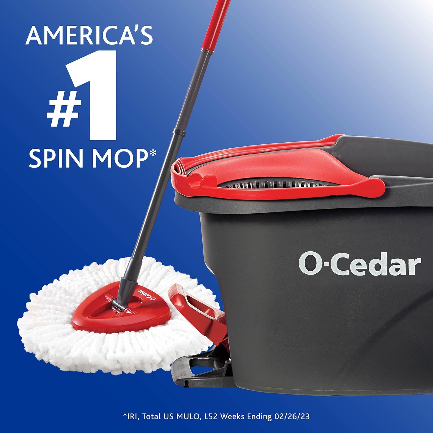 O-Cedar EasyWring Spin Mop & Bucket System +2 Power Refills with Citrus Cleaning PACS (Variety Pack)