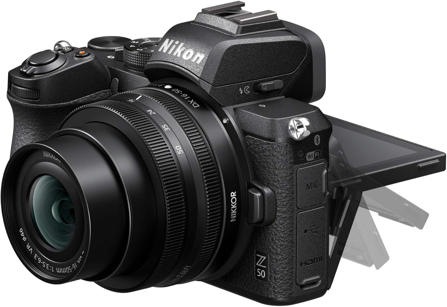 Nikon Z 50 with Wide-Angle Zoom Lens | Compact mirrorless stills/video camera with 16-50mm lens | Nikon USA Model