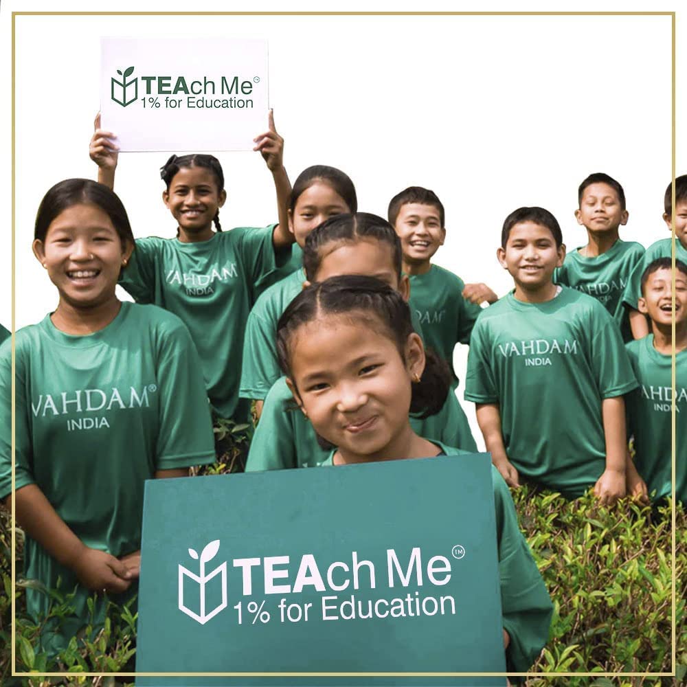 VAHDAM, Organic Turmeric Ginger Herbal Tea Bags (100 Pyramid Tea Bags) Caffeine Free, Non GMO, Gluten Free | 100% Pure Herbal Blend - Savory & Spicy | Plant-Based Tea Bags | Resealable Ziplock Pouch