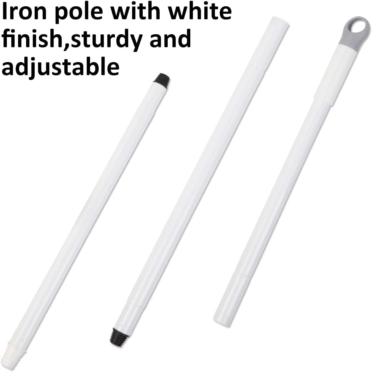 BOOMJOY Floor Scrub Brush with Long Handle, 2 in 1 Scrape and Brush, Stiff Bristles Floor Scrubber, Deck Brush for Cleaning Bathroom, Patio, Garage, Kitchen, Bath, Tile